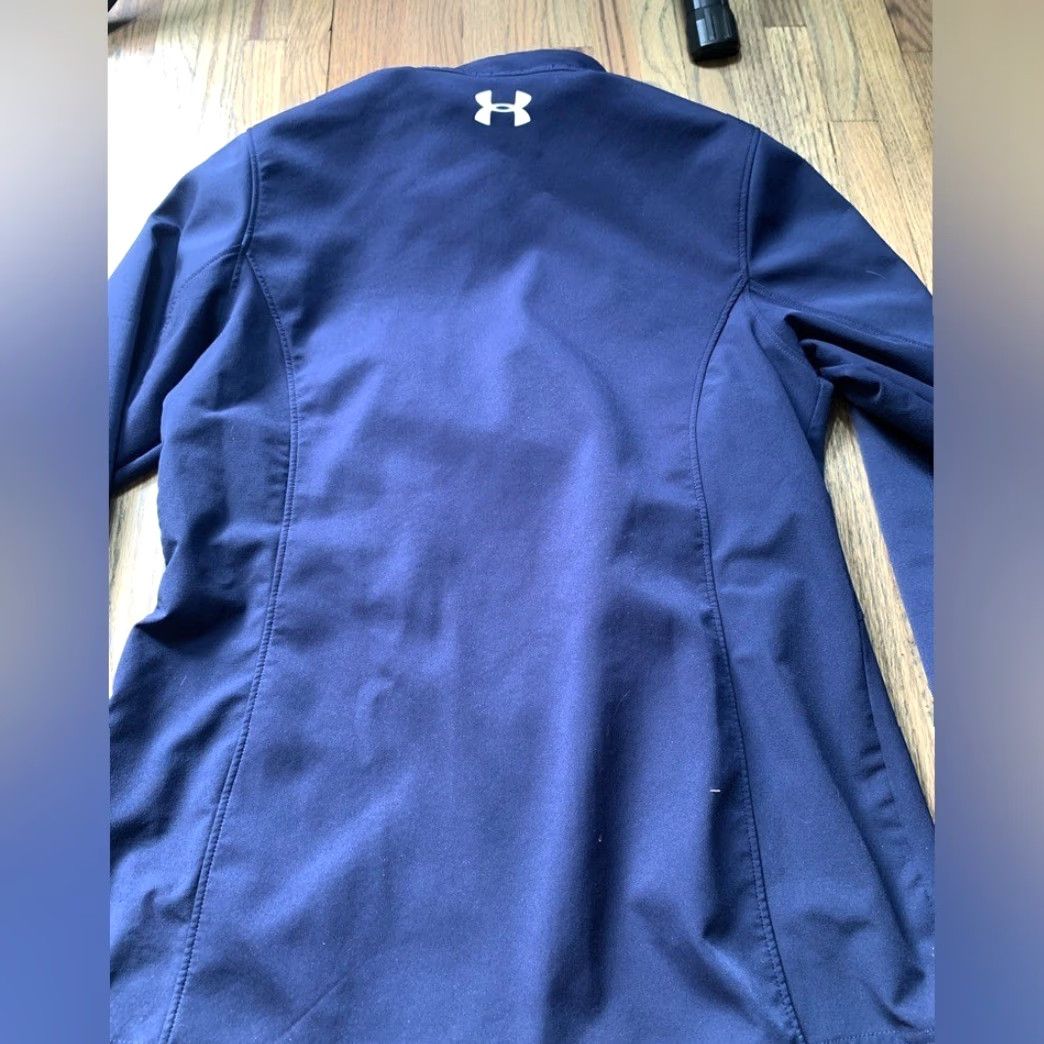 Under Armour Under Armour Jacket Navy Blue Zip Up Fitted Medium Womens M Size Nylon Basic Jacket Size M / US 6-8 / IT 42-44 - 7 Thumbnail