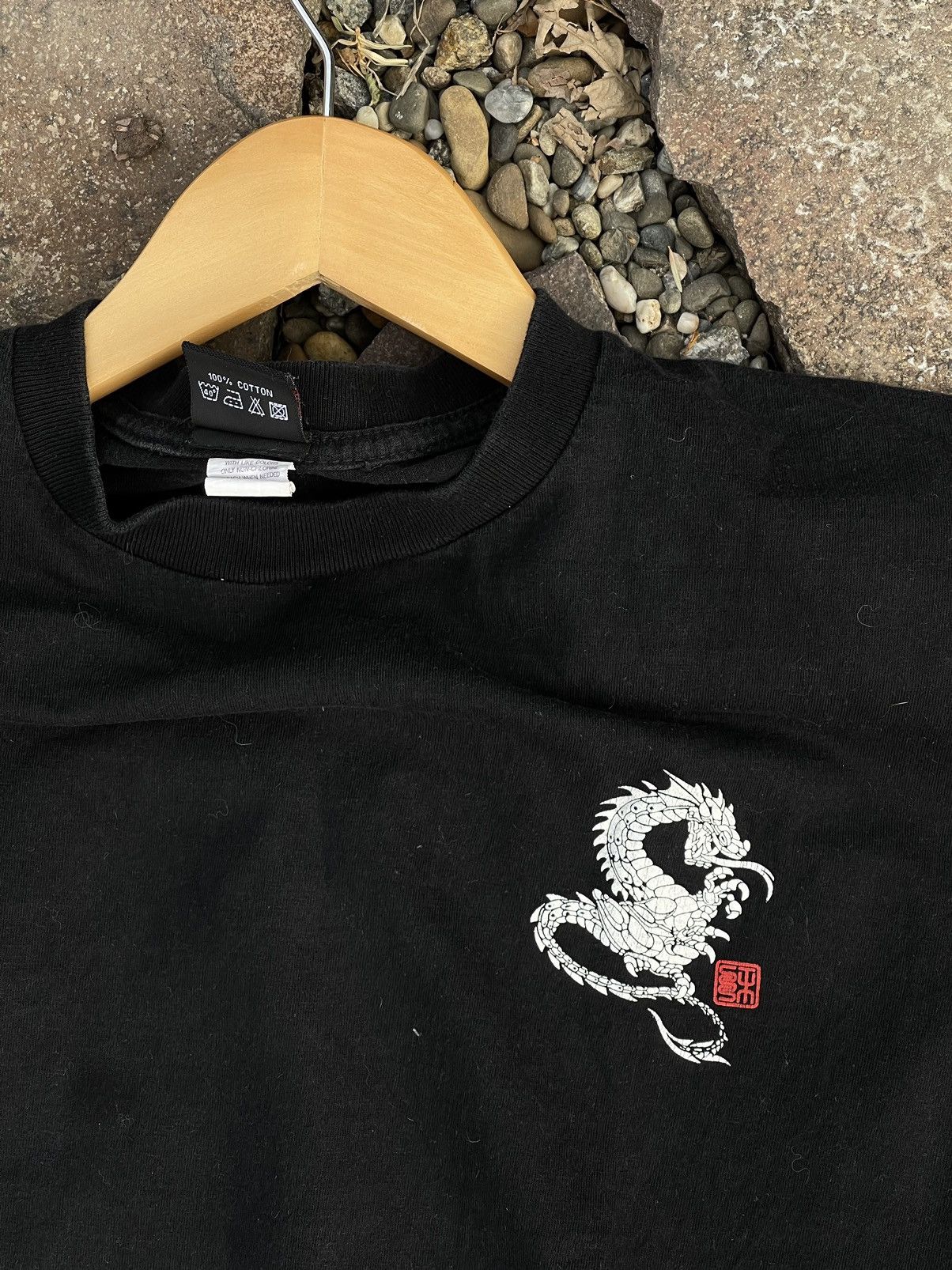 Stussy × Vintage 90’s Vintage Stussy Outdoor Dragon Black T-shirt Tee Size US L / EU 52-54 / 3 - 9 Thumbnail