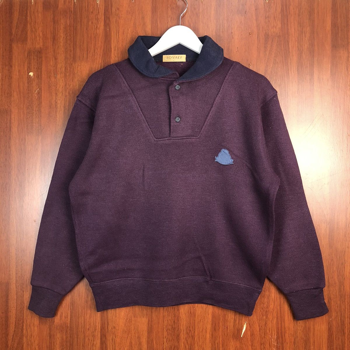 Japanese Brand × Vintage Sovali Purple vintage japan Sweathshirt #7537 Size US M / EU 48-50 / 2 - 1 Thumbnail