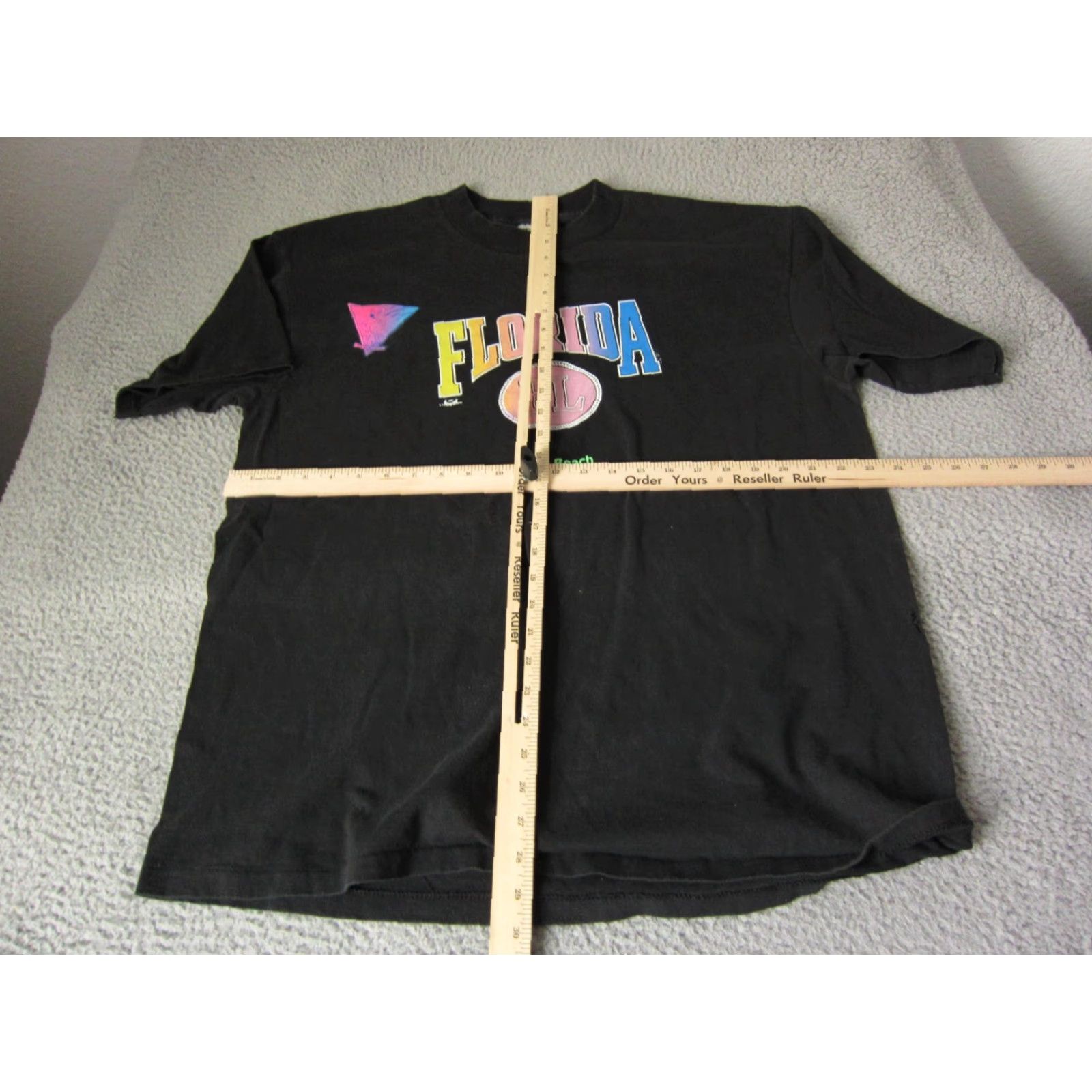 Vintage VINTAGE Oneita Florida Shirt XL Black Crew Neck Short Sleeve T-Shirt 80s 90s Mens Made in USA Single Stitch Size US XL / EU 56 / 4 - 7 Thumbnail