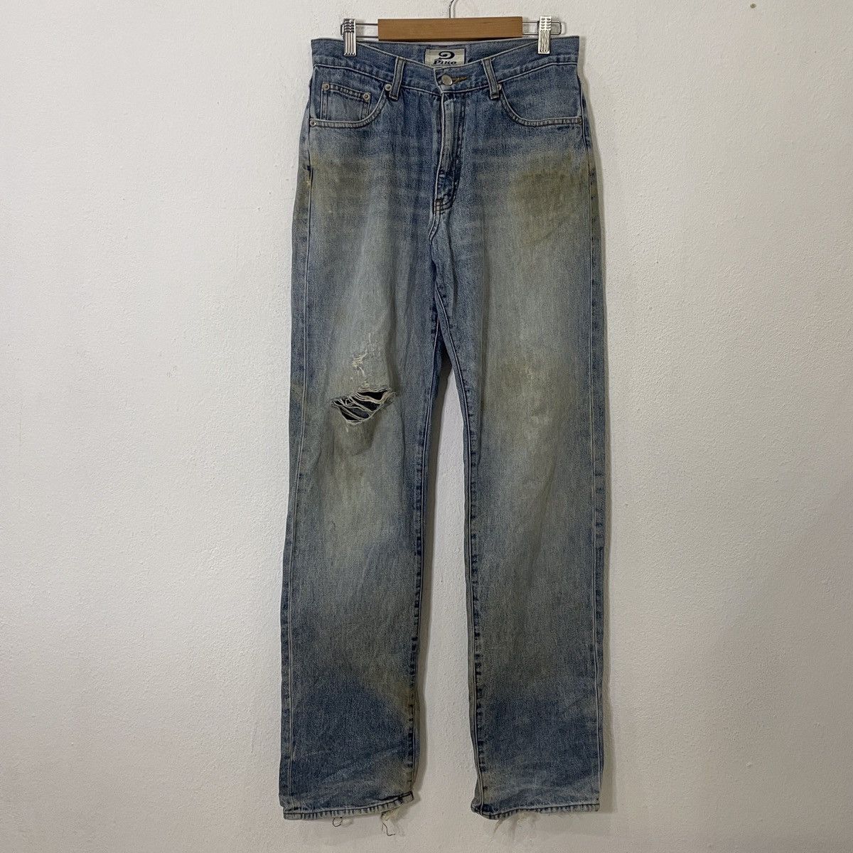 Japanese Brand Vintage Piko Distressed Denim Jeans Size US 29 - 1 Thumbnail