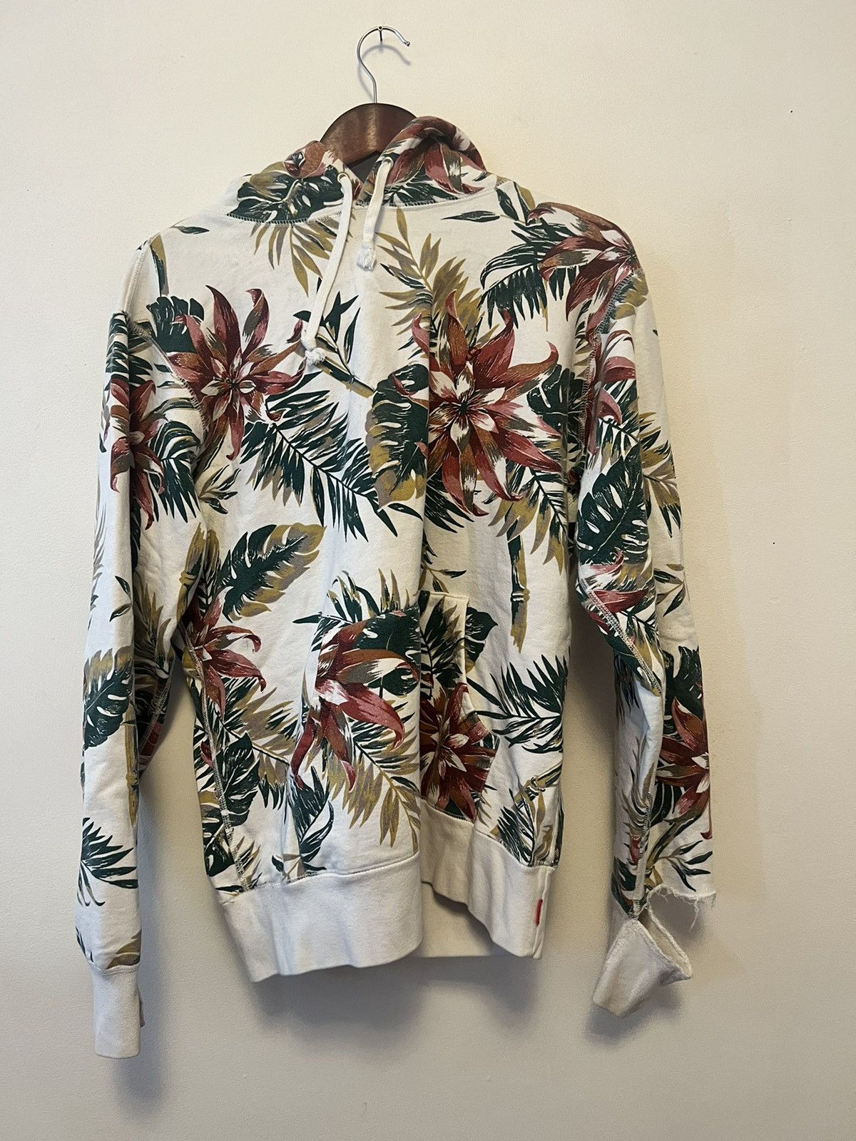 image of Supreme Hawaiian Hoodie in White, Men's (Size Large)