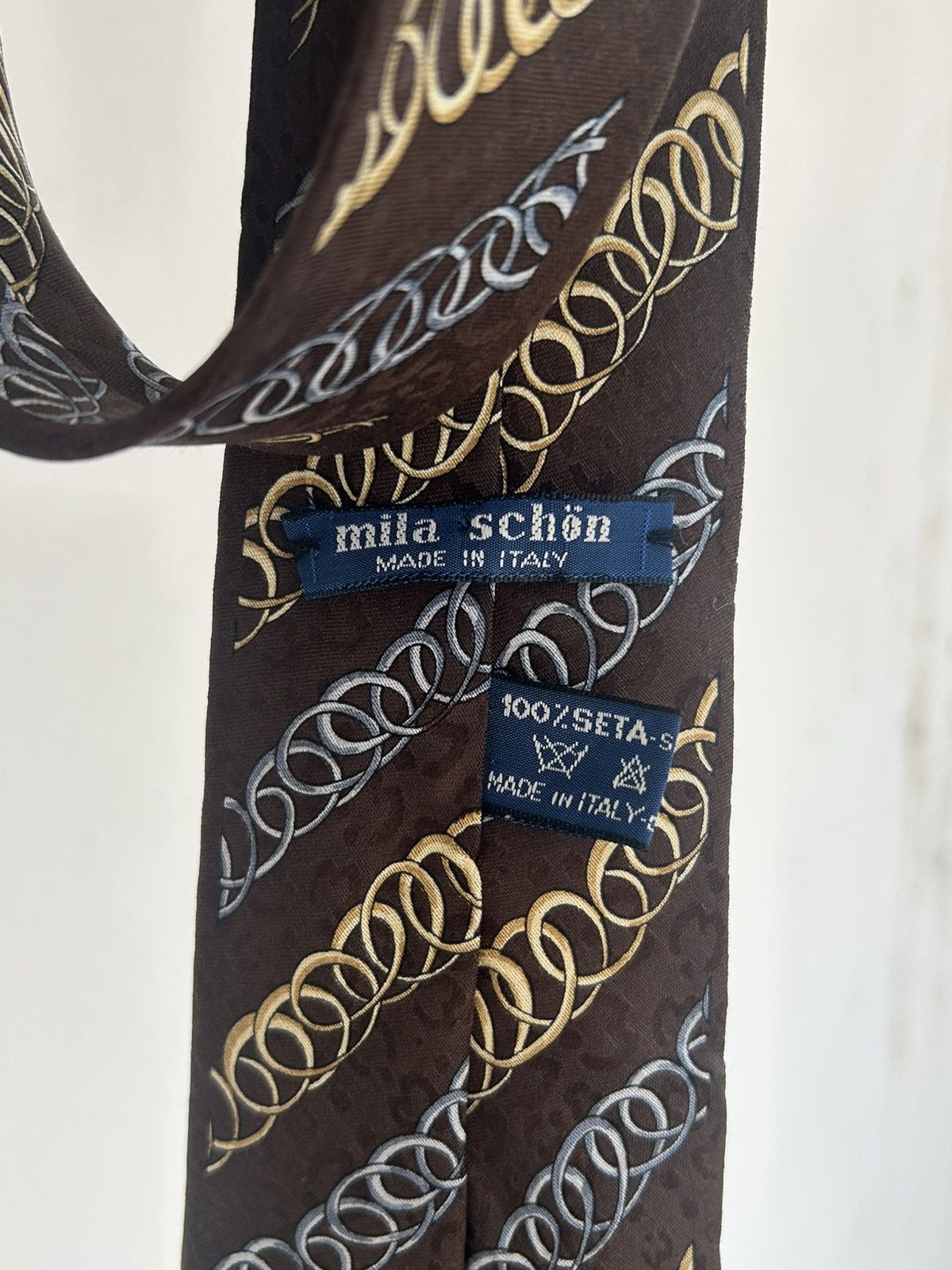 Mila Schon Mila Schon Vintage Tie Brown Size ONE SIZE - 6 Thumbnail