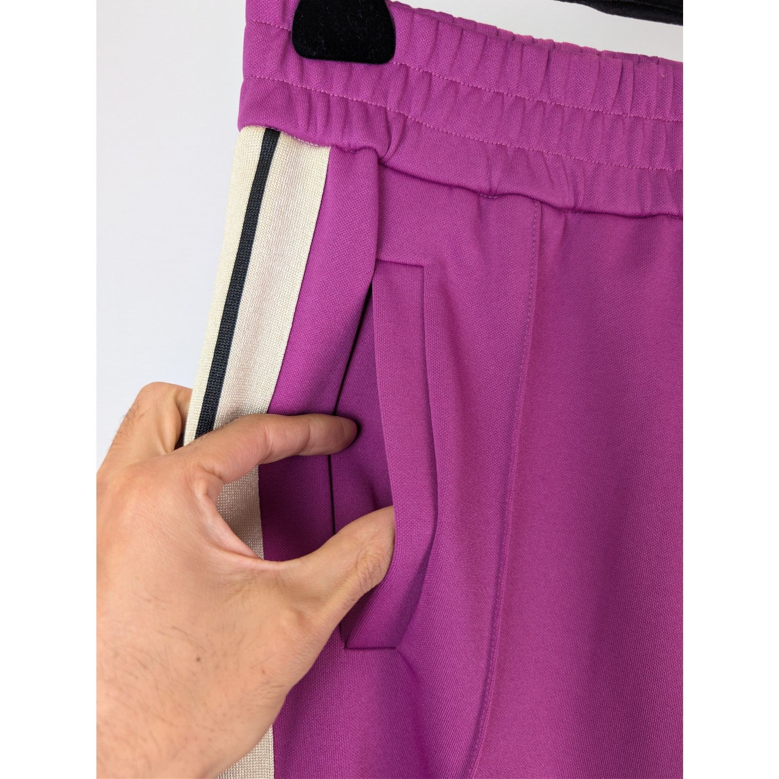 Palm Angels o1rshd1 Q:2 / Classic Logo Track Pants in Purple / Off White Size US 36 / EU 52 - 7 Thumbnail