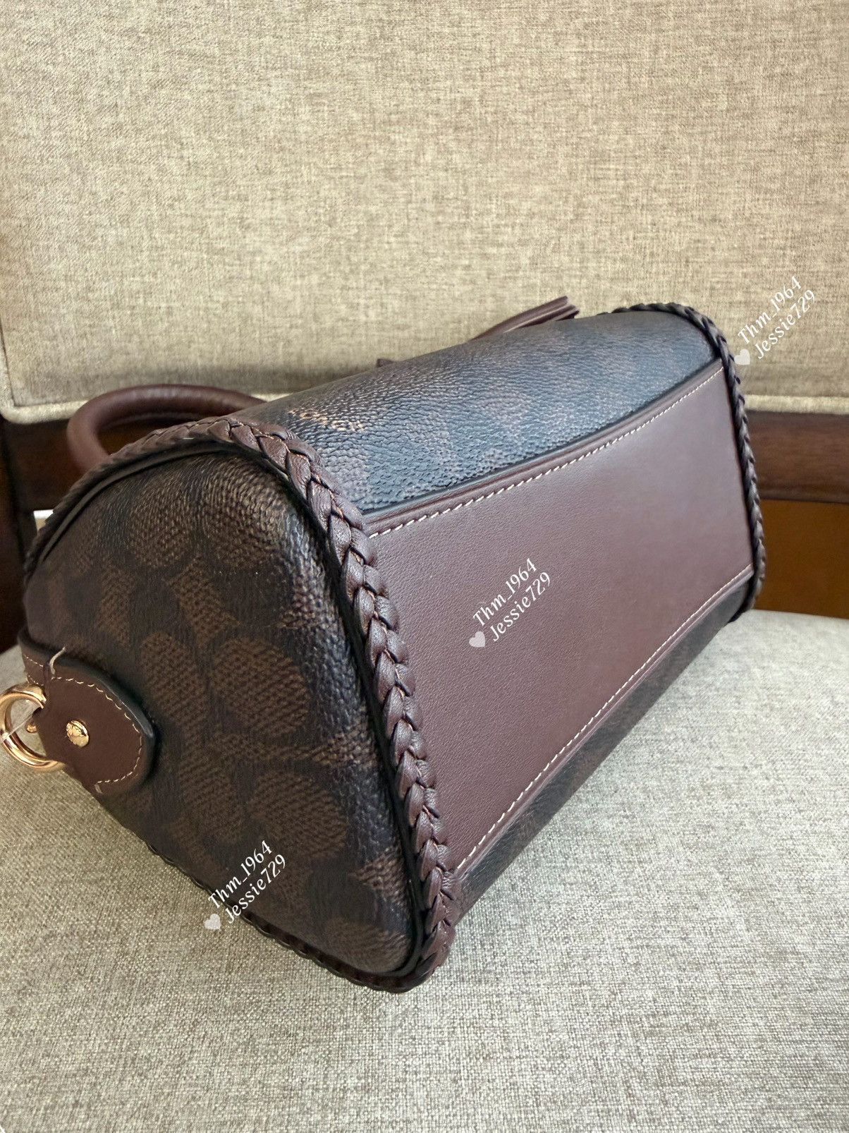 Coach NWT！COACH Mini Rowan Crossbody Bag In Signature With Fringe Size ONE SIZE - 5 Thumbnail