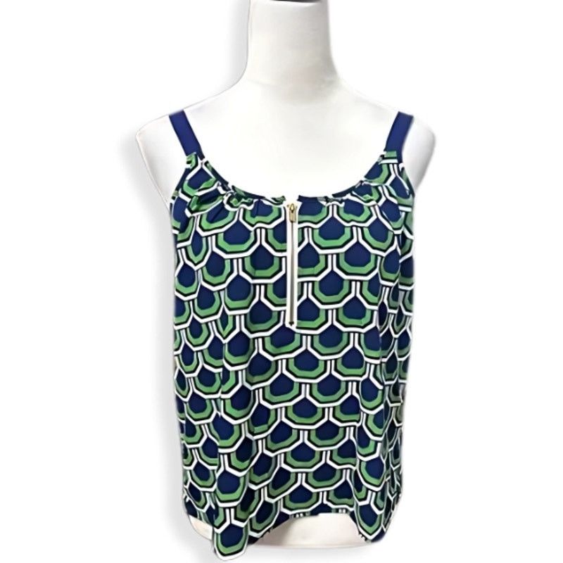 Other Macbeth Collection TopTank Geometric Sleeveless Green BlueXS Size XS / US 0-2 / IT 36-38 - 1 Thumbnail