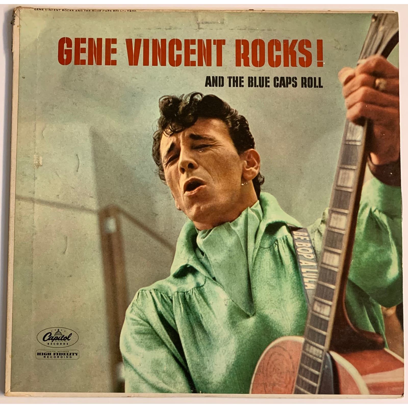 image of Delicious Vinyl x Vinyl Factory Gene Vincent Rocks! The Blue Caps Roll 1958 Capitol T 970 Lp in Bla