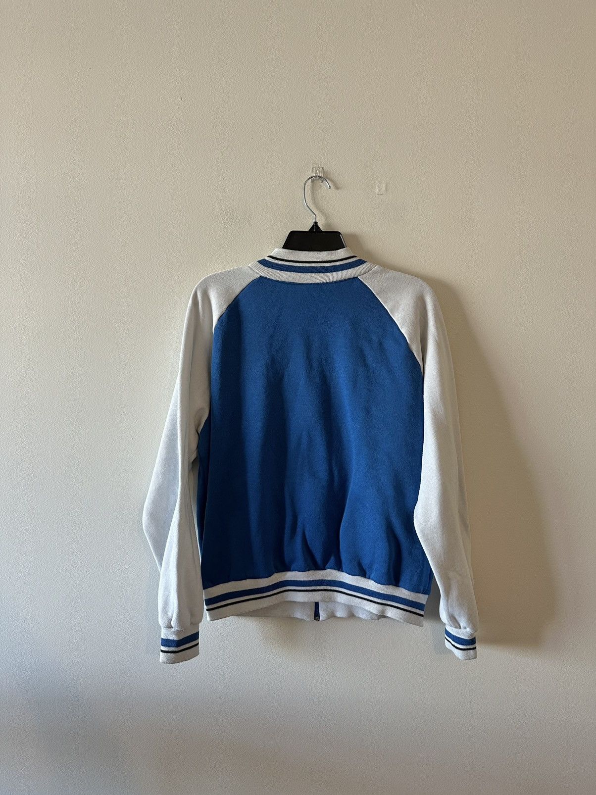Nike Vintage Nike Track Jacket Cotton Fleece Blue Zip M 80s Retro Size US M / EU 48-50 / 2 - 2 Thumbnail