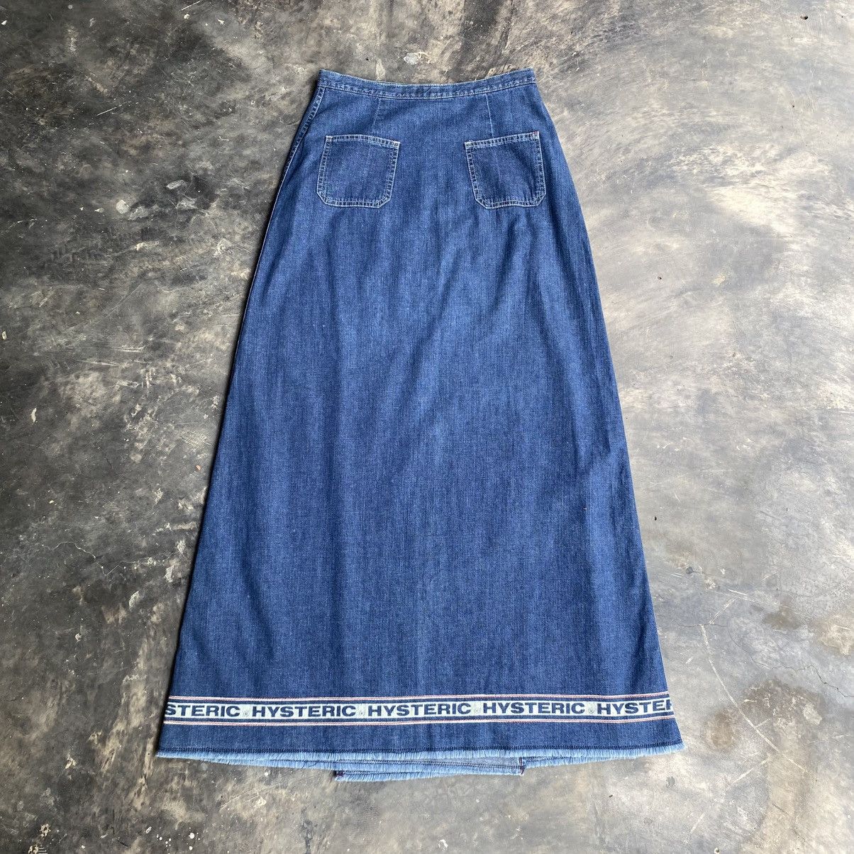 Hysteric Glamour Hysteric Glamour Soft Denim Logo Trim Maxi Skirt Size 26" / US 2 / IT 38 - 4 Thumbnail