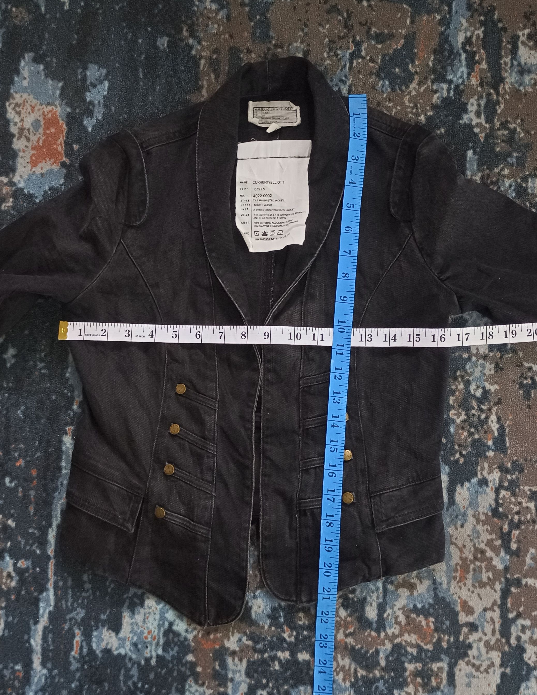 Current/Elliot Current Elliott Majorette Jacket Night Wash Size XS / US 0-2 / IT 36-38 - 12 Thumbnail