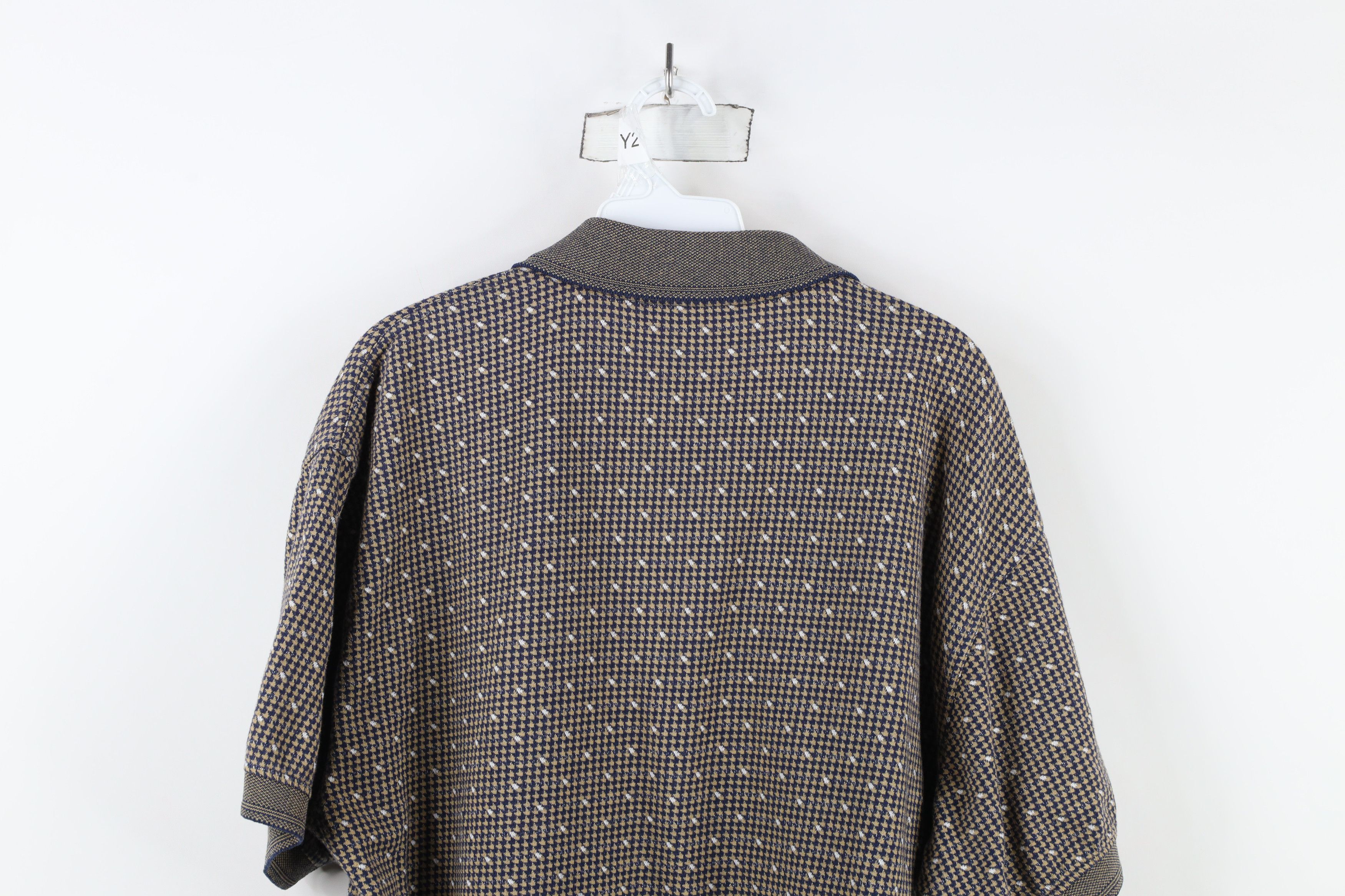 Vintage Vintage 90s Streetwear Houndstooth Collared Golf Polo Shirt Size US XL / EU 56 / 4 - 10 Thumbnail