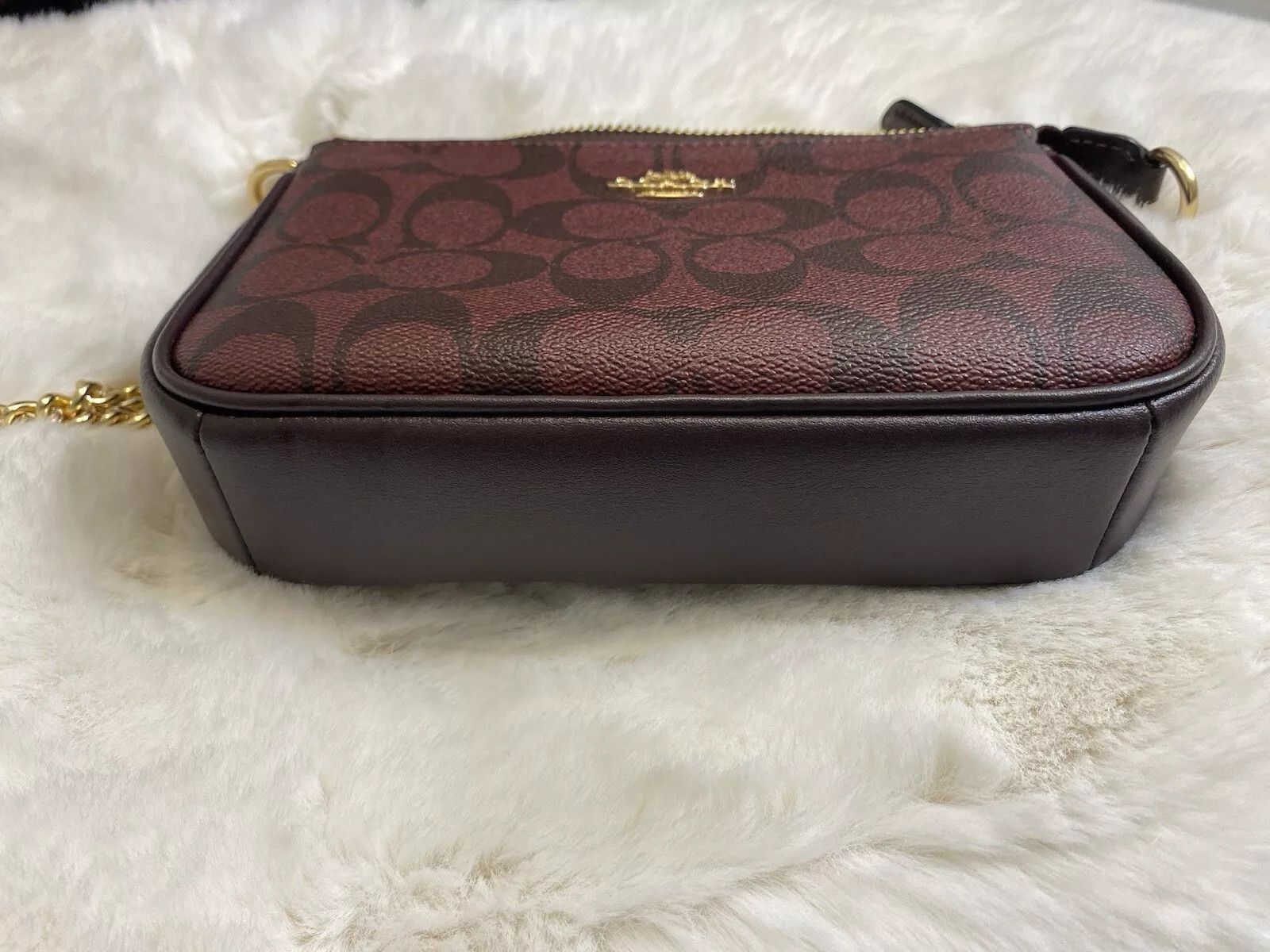 Coach Coach Nolita 19 In Signature Leather CN385 Gold/Oxblood Size ONE SIZE - 6 Thumbnail