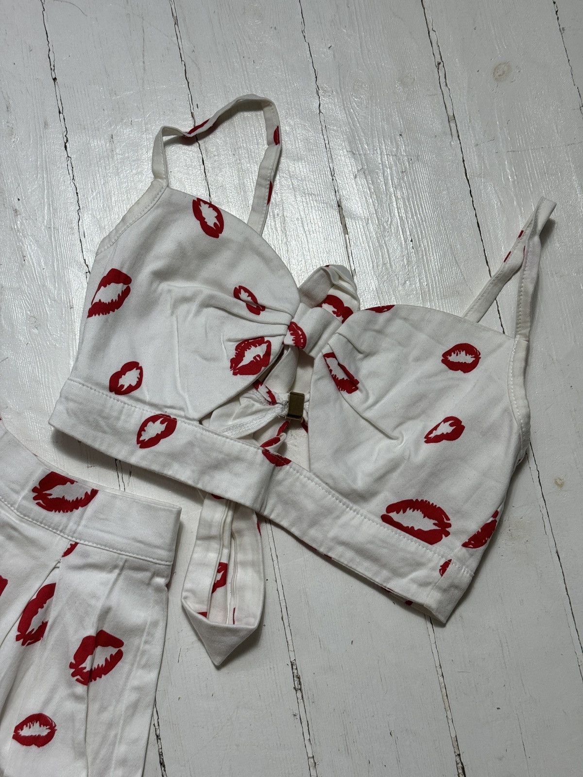 Other VINTAGE AVANT GARDE MONOGRAM KISSES SET TRACKSUIT TOP/ SKIRT Size S / US 4 / IT 40 - 3 Thumbnail