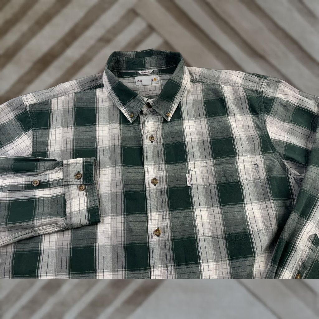 Carhartt Carhartt Shirt Mens 2XL Plaid Button-Down Relaxed Fit Casual Outdoor Fall Winter Size US XXL / EU 58 / 5 - 1 Thumbnail