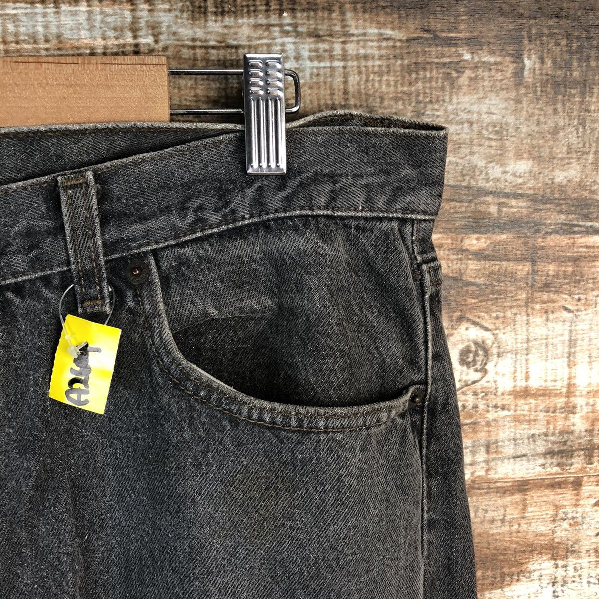 Levi's Levis 501 vintage Grey ripped Distressed Denim Pants #A2604 Size US 36 / EU 52 - 8 Thumbnail