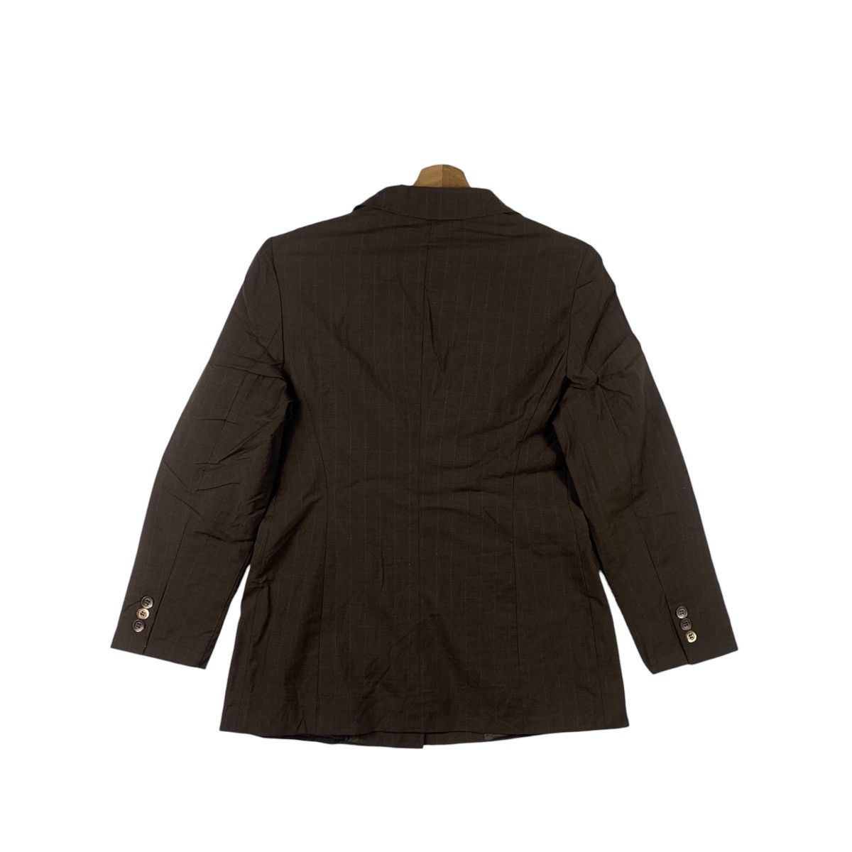 Vintage Vintage CARACTERE Made In Italy Brown Pinstripe 3 Button Size S / US 4 / IT 40 - 4 Thumbnail
