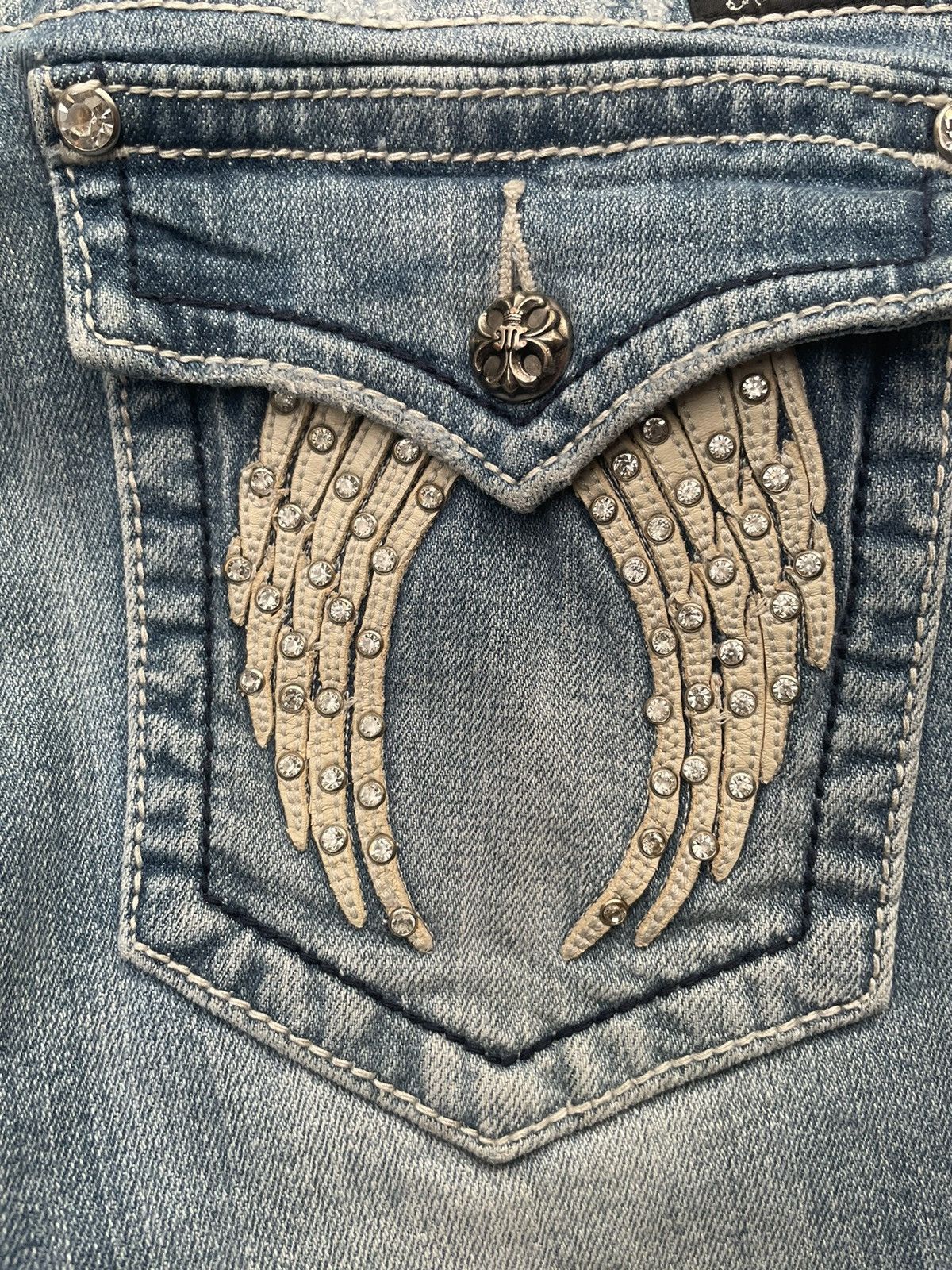 Designer × Miss Me Miss Me Flare Distresed Denim Size 32" / US 10 / IT 46 - 11 Thumbnail