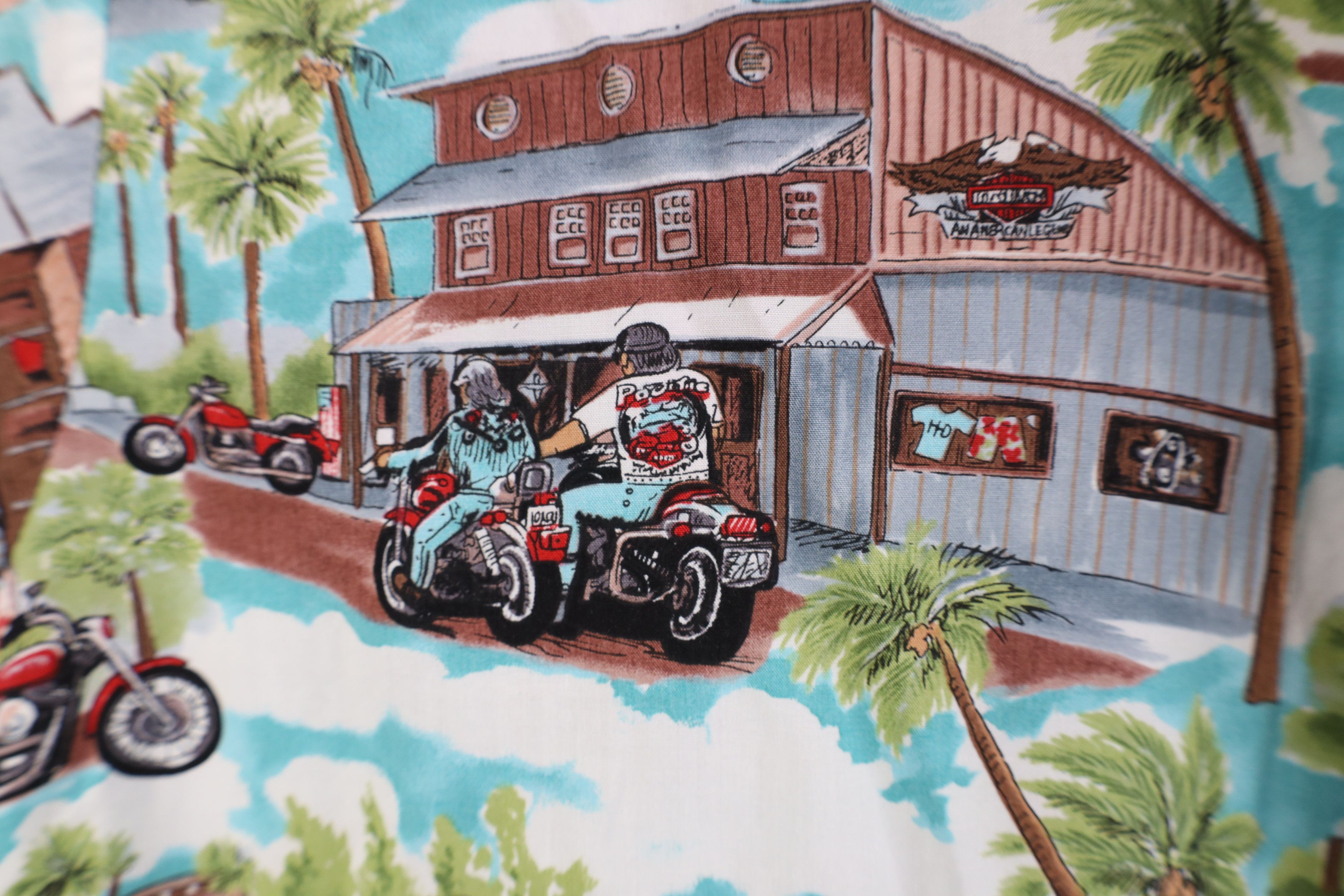 Harley Davidson Vintage 90s Harley Davidson Hawaiian Button Shirt USA Size US XL / EU 56 / 4 - 6 Thumbnail