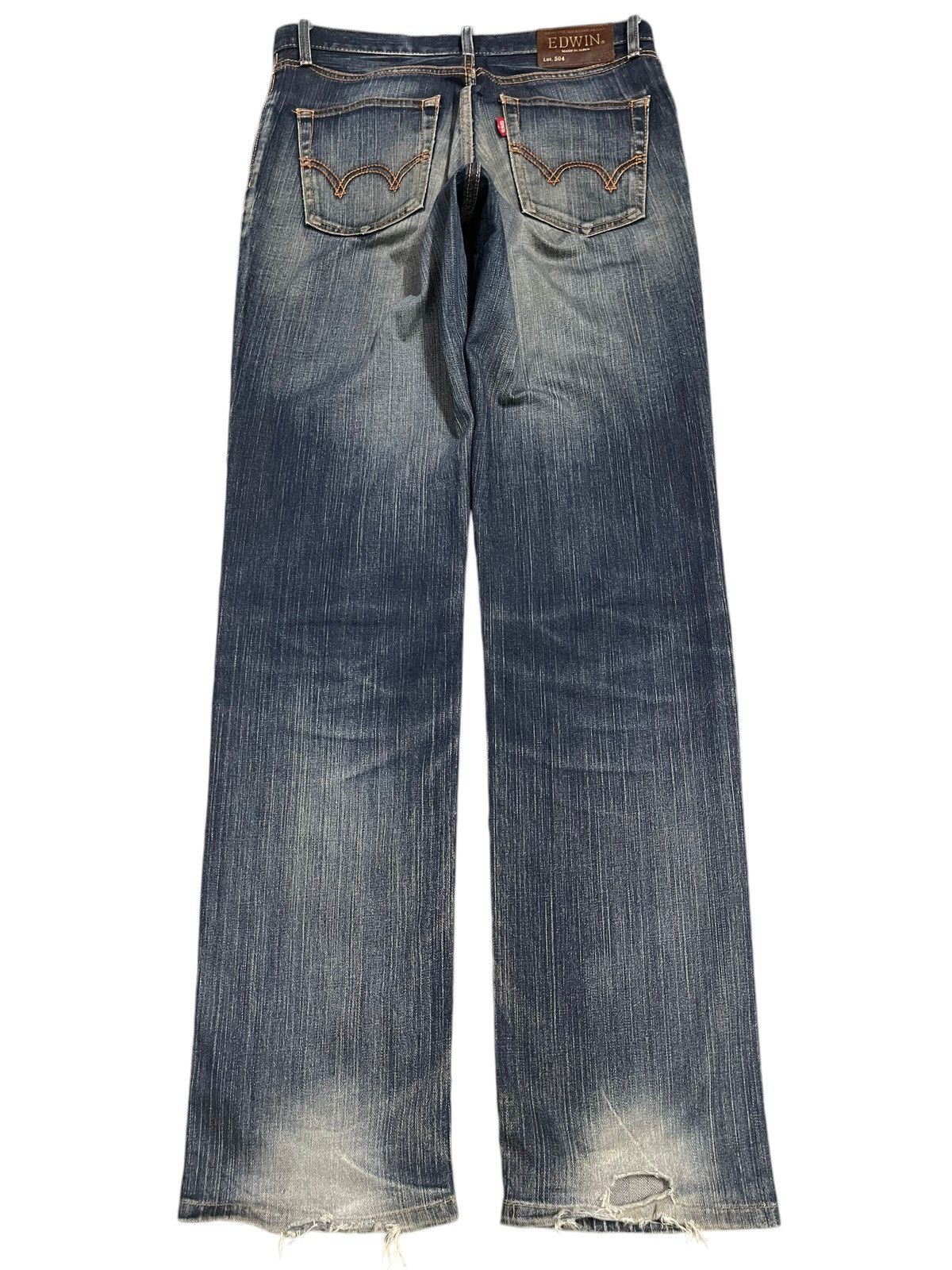 Edwin Vintage Japan Edwin 504 Blue Wash Style Distress Style Jeans Size US 32 / EU 48 - 2 Thumbnail