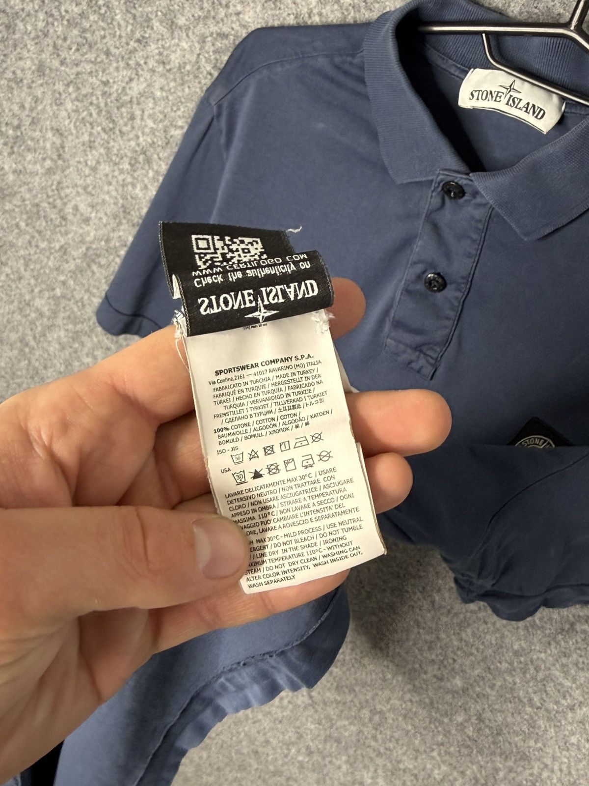 Stone Island Stone Island Navy Blue Small Logo Polo tshirt size M Size US M / EU 48-50 / 2 - 11 Thumbnail