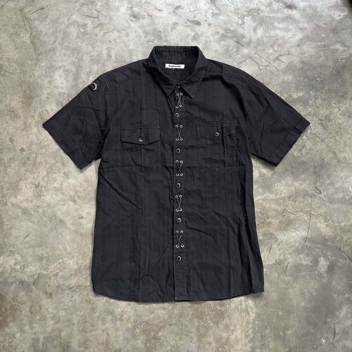 2000s Euphuistic Vkei Style Bondage Button Shirt