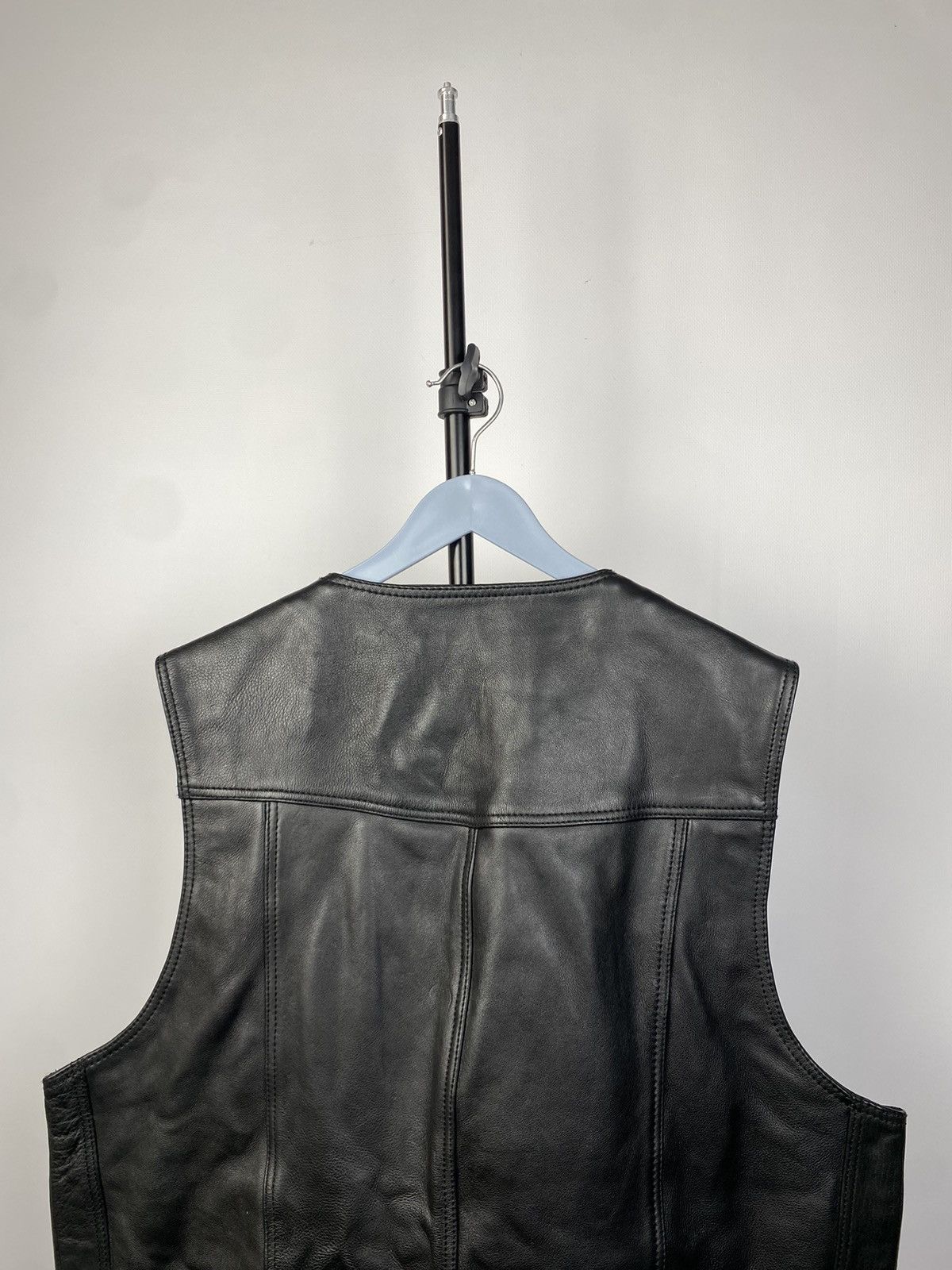 Leather × Vintage Genuine Buffalo Leather Biker Moto Punk Rock Vest Size US XL / EU 56 / 4 - 7 Thumbnail