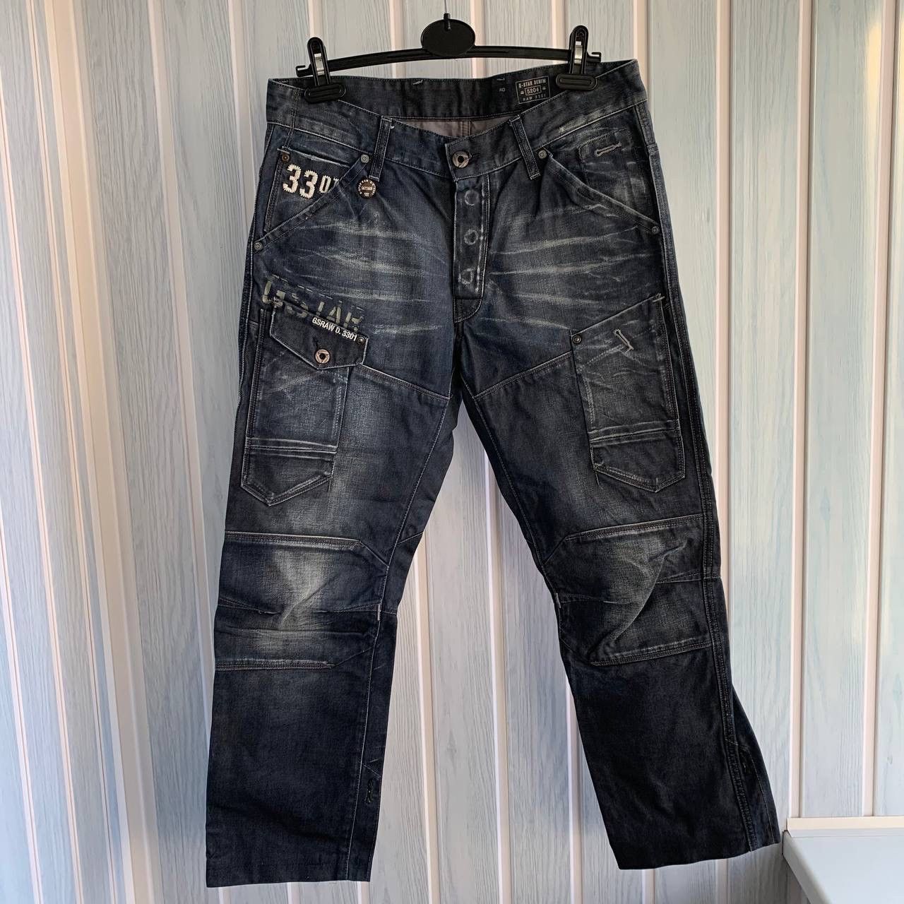 G-Star × Japanese Brand G-Star Raw 3301 General 5620 Tapered Extract Denim Jeans Size US 33 - 2 Thumbnail