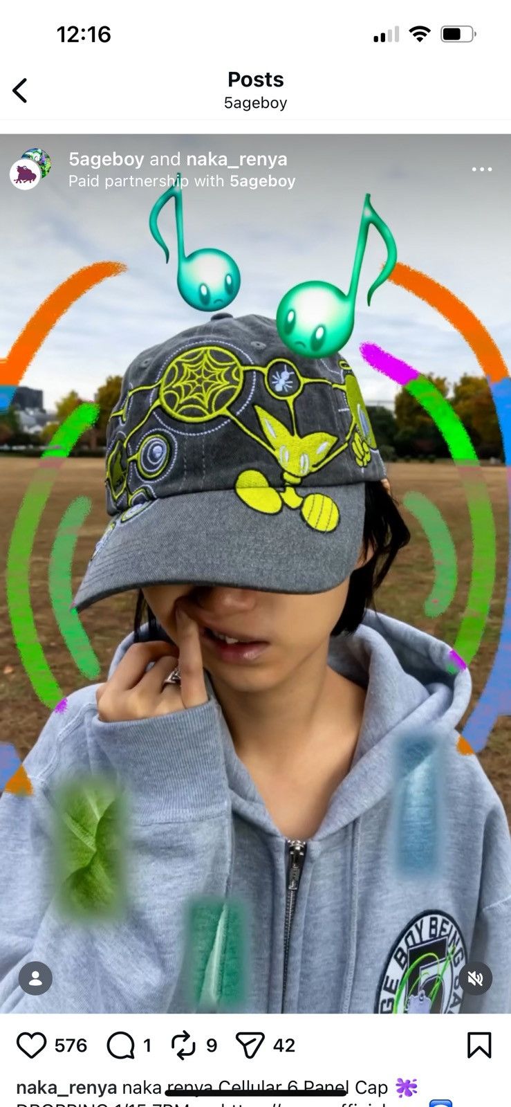 Other @5ageboy 6 panel cap Size ONE SIZE - 1 Thumbnail