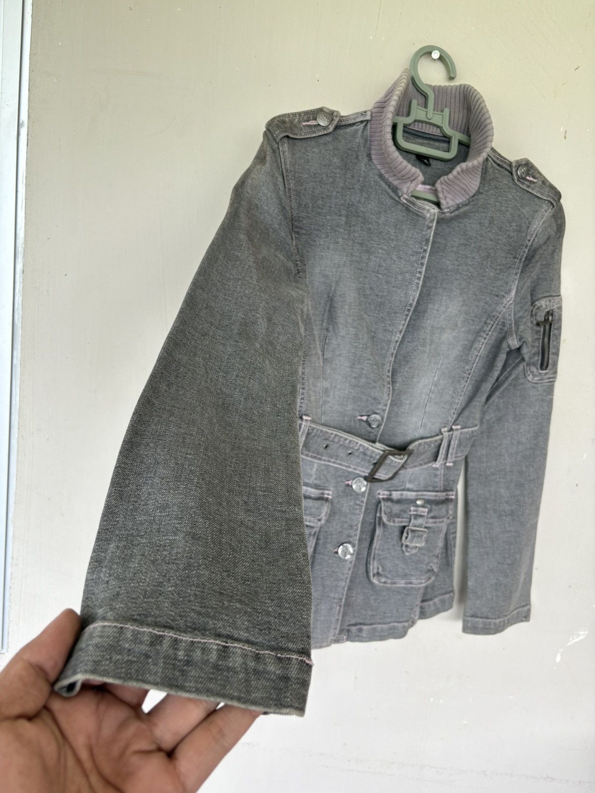 Vintage Vintage Golding Grey Military Style Belted Utility Jacket Size US M / EU 48-50 / 2 - 2 Thumbnail