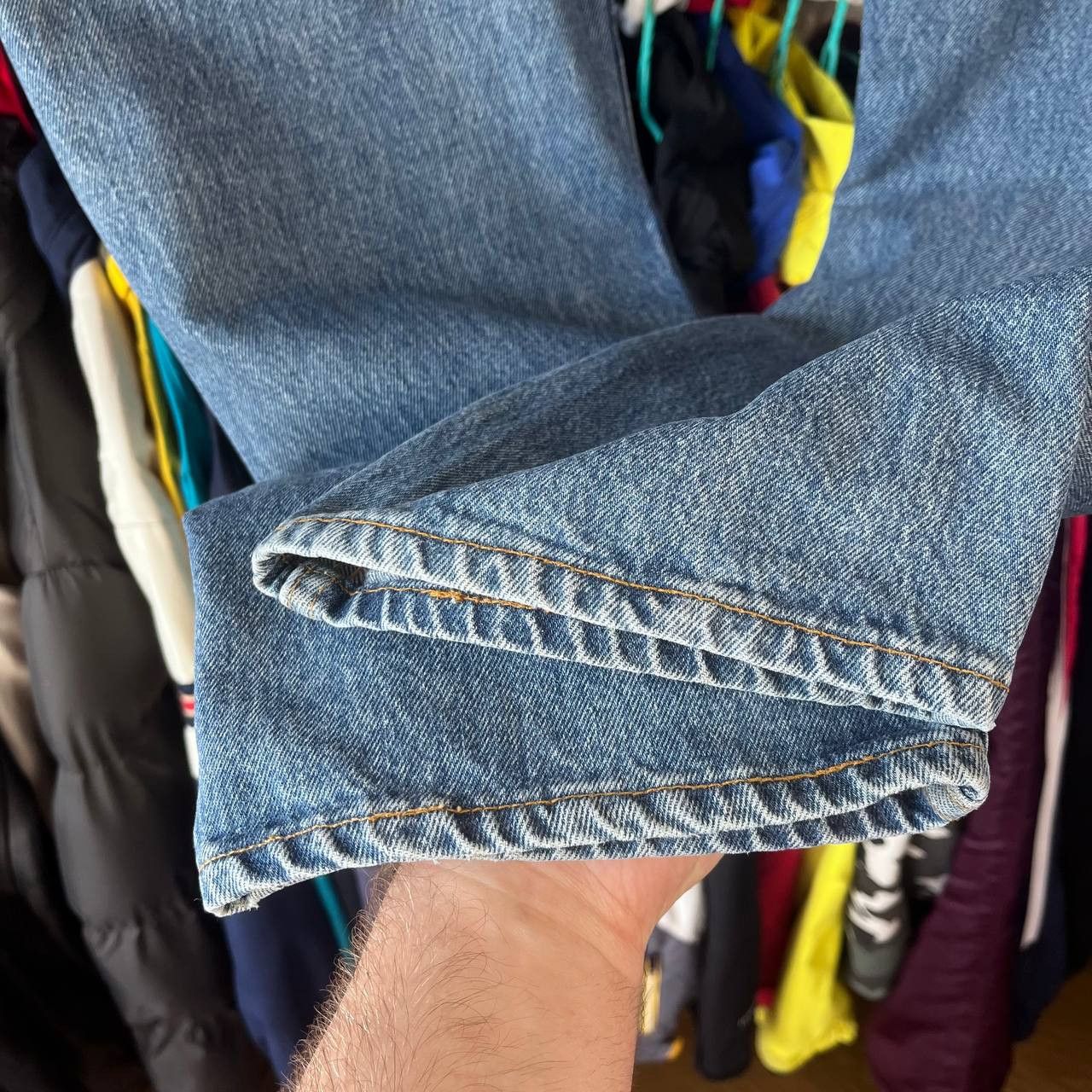 Levi's Vintage 90s Levis 501 Distressed Button Fly Blue Denim Pants Size US 36 / EU 52 - 8 Thumbnail