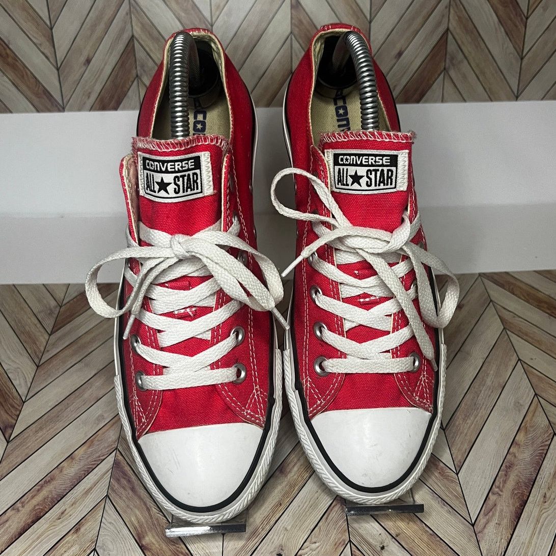 Converse Converse Chuck Taylor All Star Low Canvas Sneakers Red M7/W9 Size US 9 / IT 39 - 3 Thumbnail