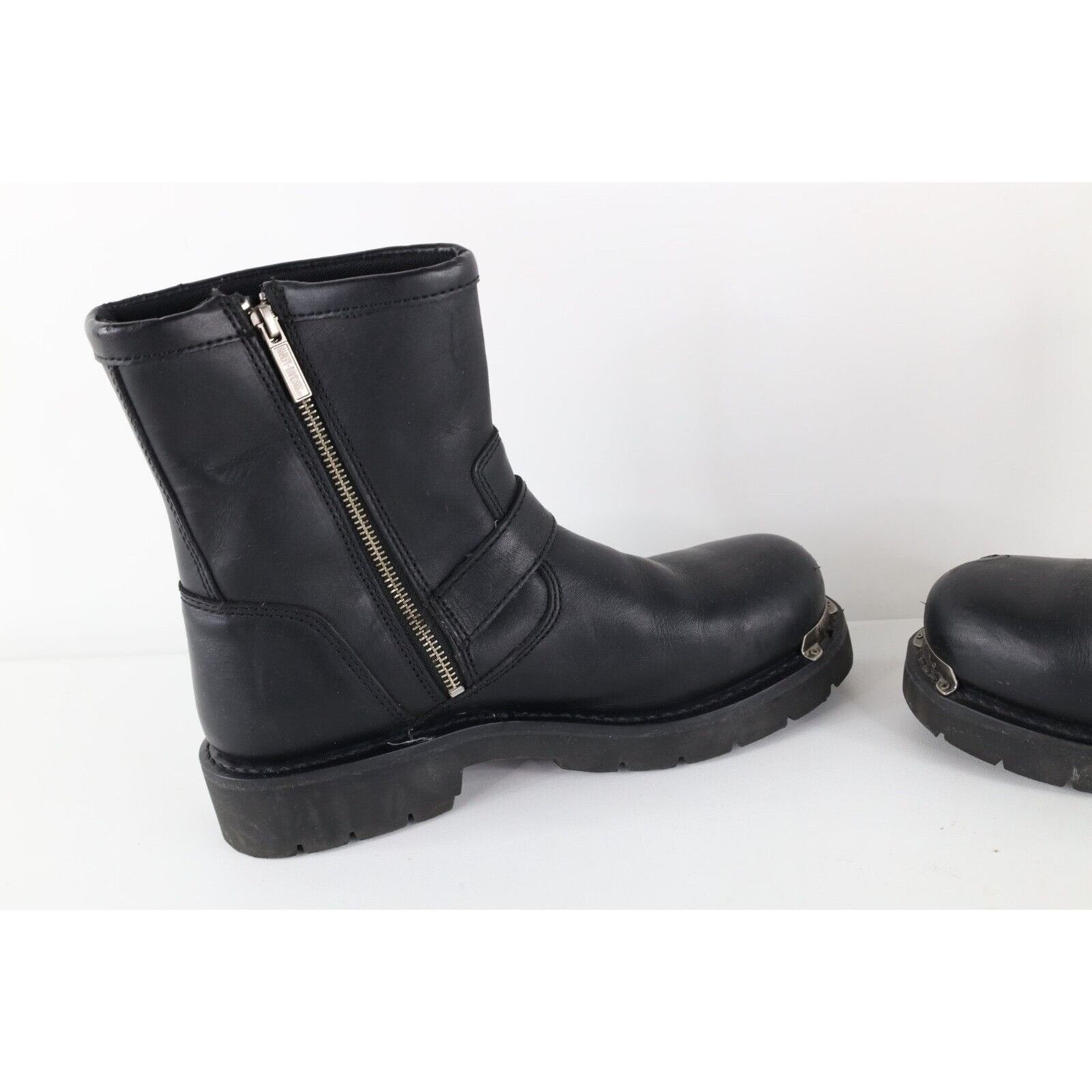 Harley Davidson × Vintage Vintage 90s Harley Davidson Fire Flames Skull Moto Boots Size US 8.5 / EU 41-42 - 9 Thumbnail
