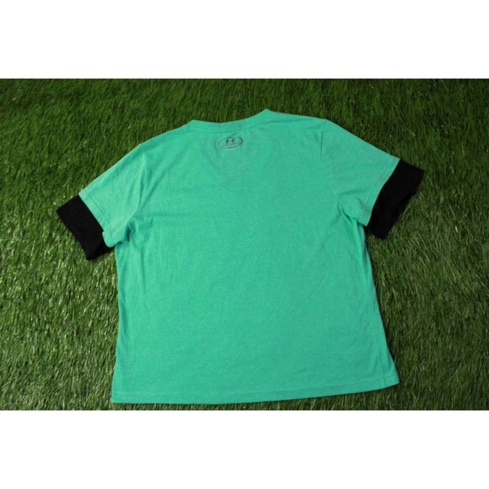 Under Armour UNDER ARMOUR WOMEN Threadborne TRAINING SHIRT Jersey T-Shirt XL Mint and Black Regular Short Sleeve Running Shirt Women 90s-Run Size XL / US 12-14 / IT 48-50 - 7 Thumbnail