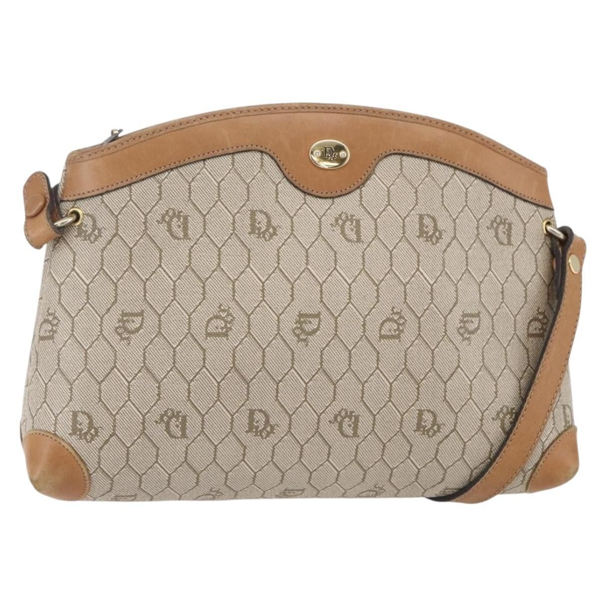 Dior Christian Dior Vintage Honeycomb Shoulder Bag Canvas and Leather Size ONE SIZE - 1 Thumbnail