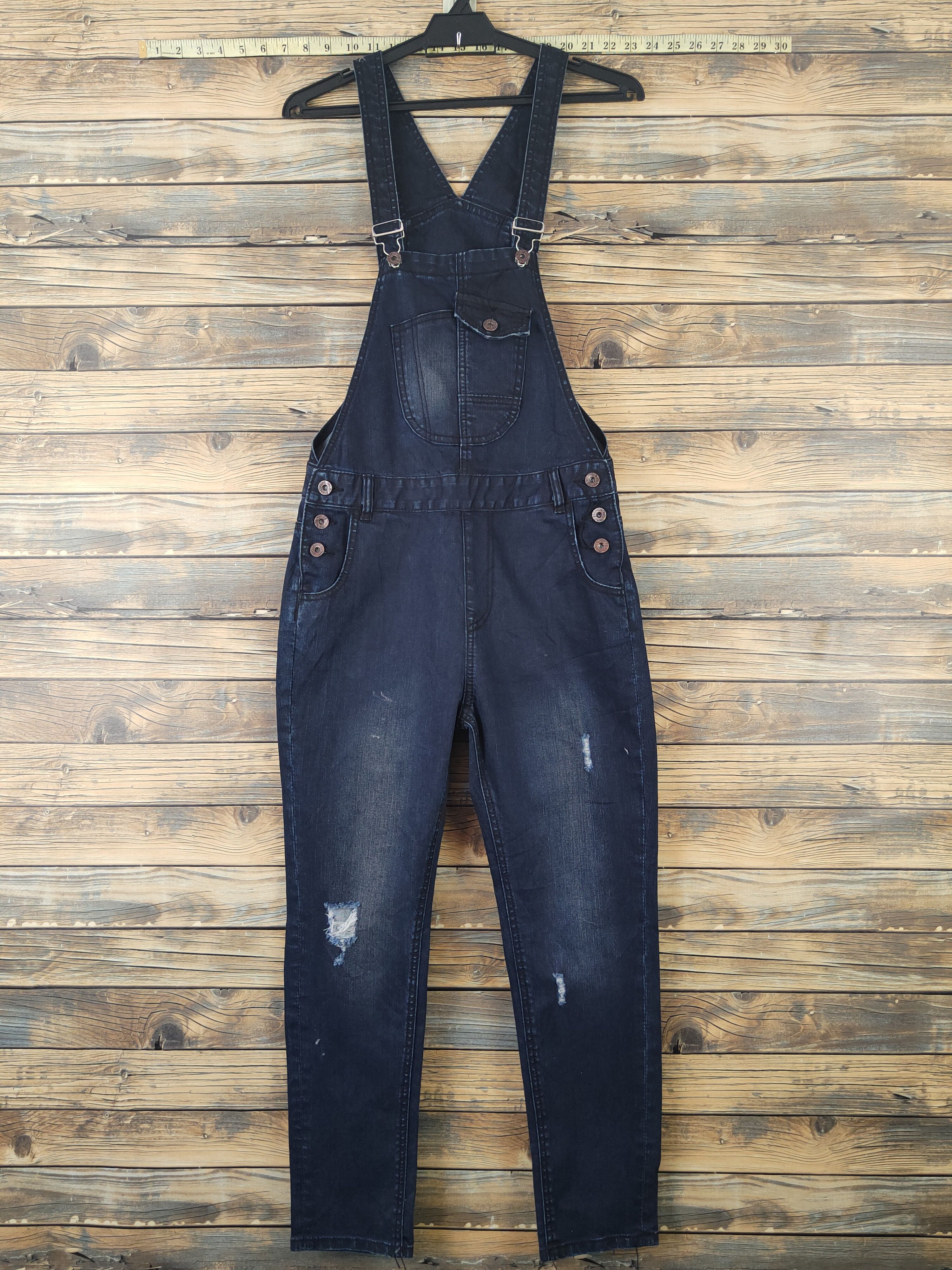 Japanese Brand × Vintage Vintage Japanese Brand Blue Denim Jumpsuits Size 30" / US 8 / IT 44 - 1 Thumbnail