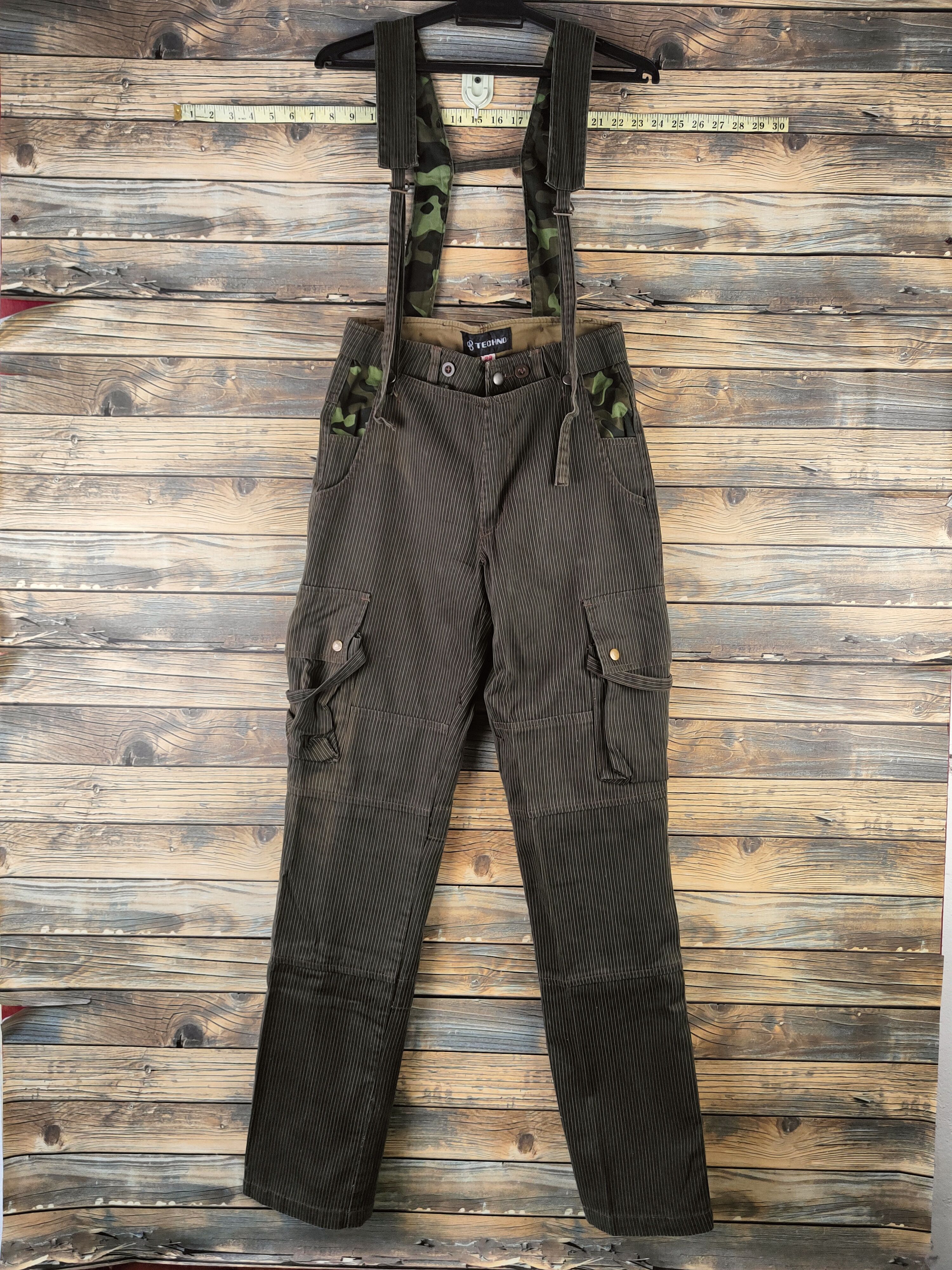 Japanese Brand D Techno Brown Sleeveless Jumpsuit Adjustable Straps #S2938 Size US 29 - 1 Thumbnail