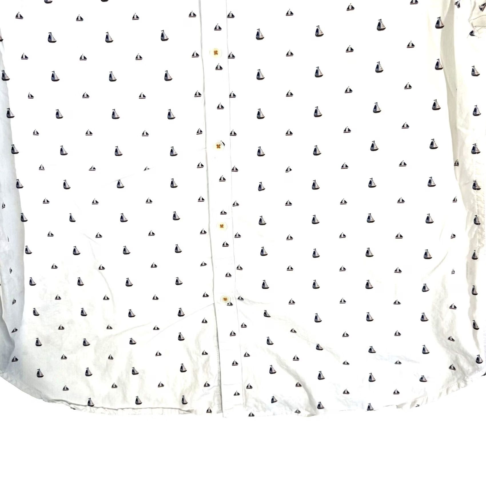 Vintage Cactus Man Shirt Men’s XL White Sailboat Graphic Cotton Slim Fit – M469 Size US XL / EU 56 / 4 - 3 Thumbnail