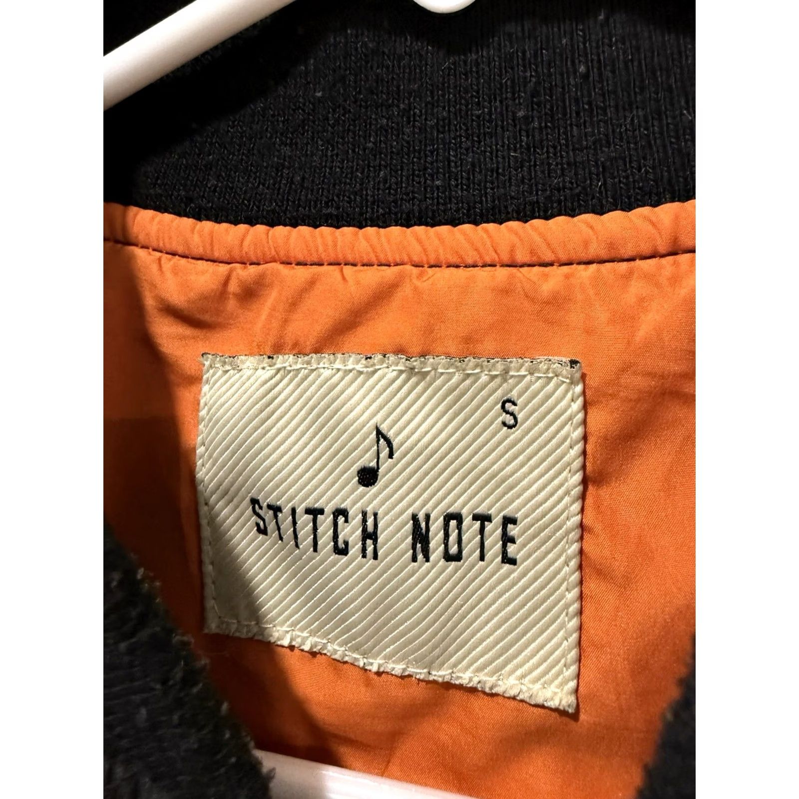 Vintage Stitch Note Bomber Jacket Black S Mens Size US S / EU 44-46 / 1 - 3 Thumbnail