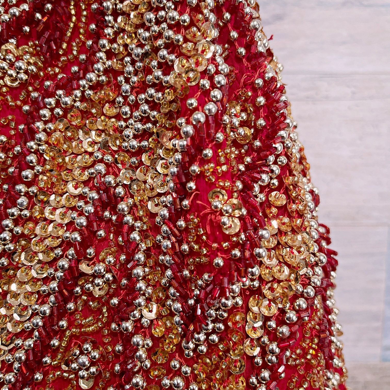 Other × Vintage Laurence Kazar Beaded Sequin Halter Ball Gown Womens Medium Size M / US 6-8 / IT 42-44 - 8 Thumbnail