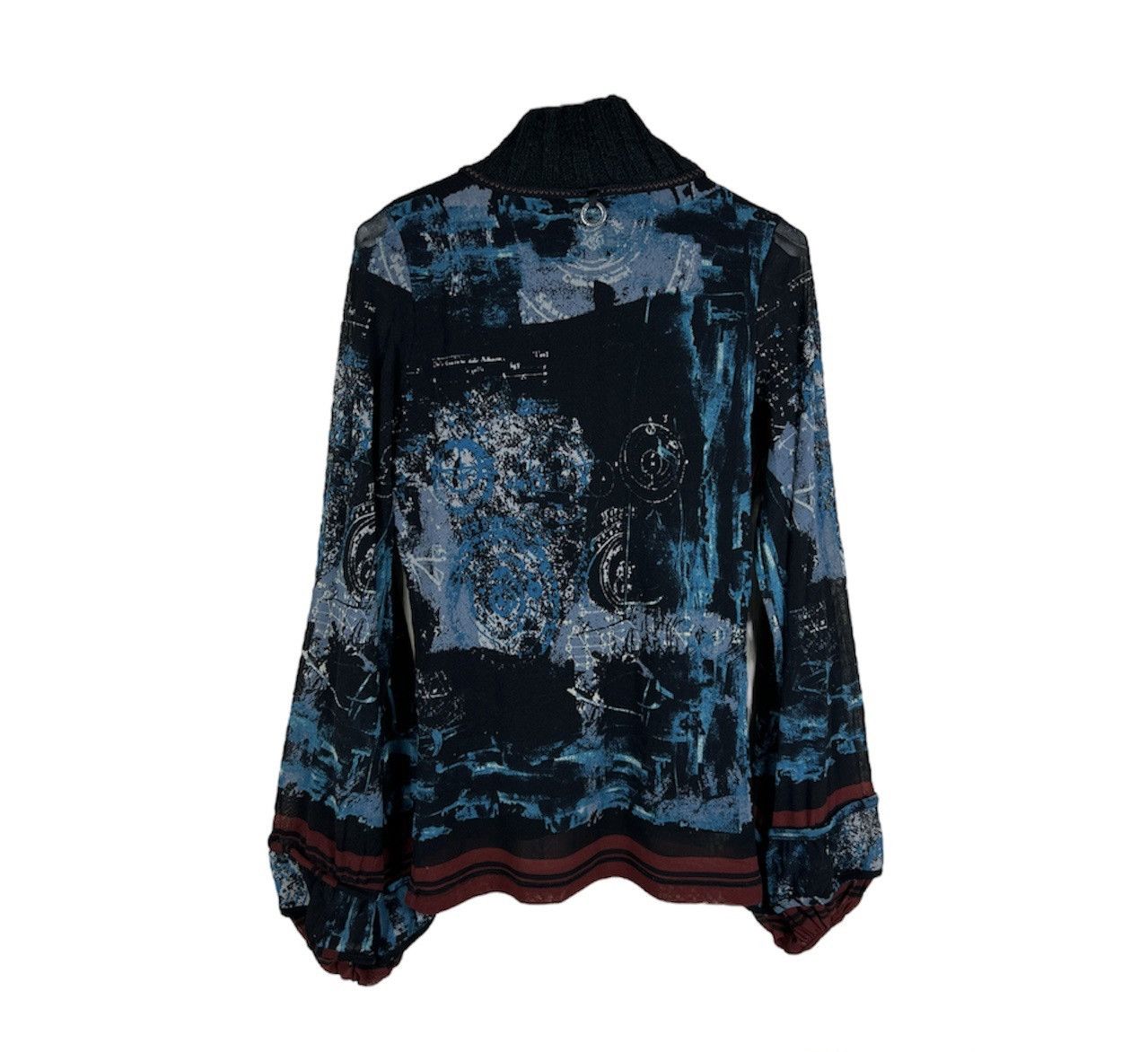 Jean Paul Gaultier Vintage Save the Queen! y2k mesh blouse puffy long sleeves Size XL / US 12-14 / IT 48-50 - 2 Thumbnail