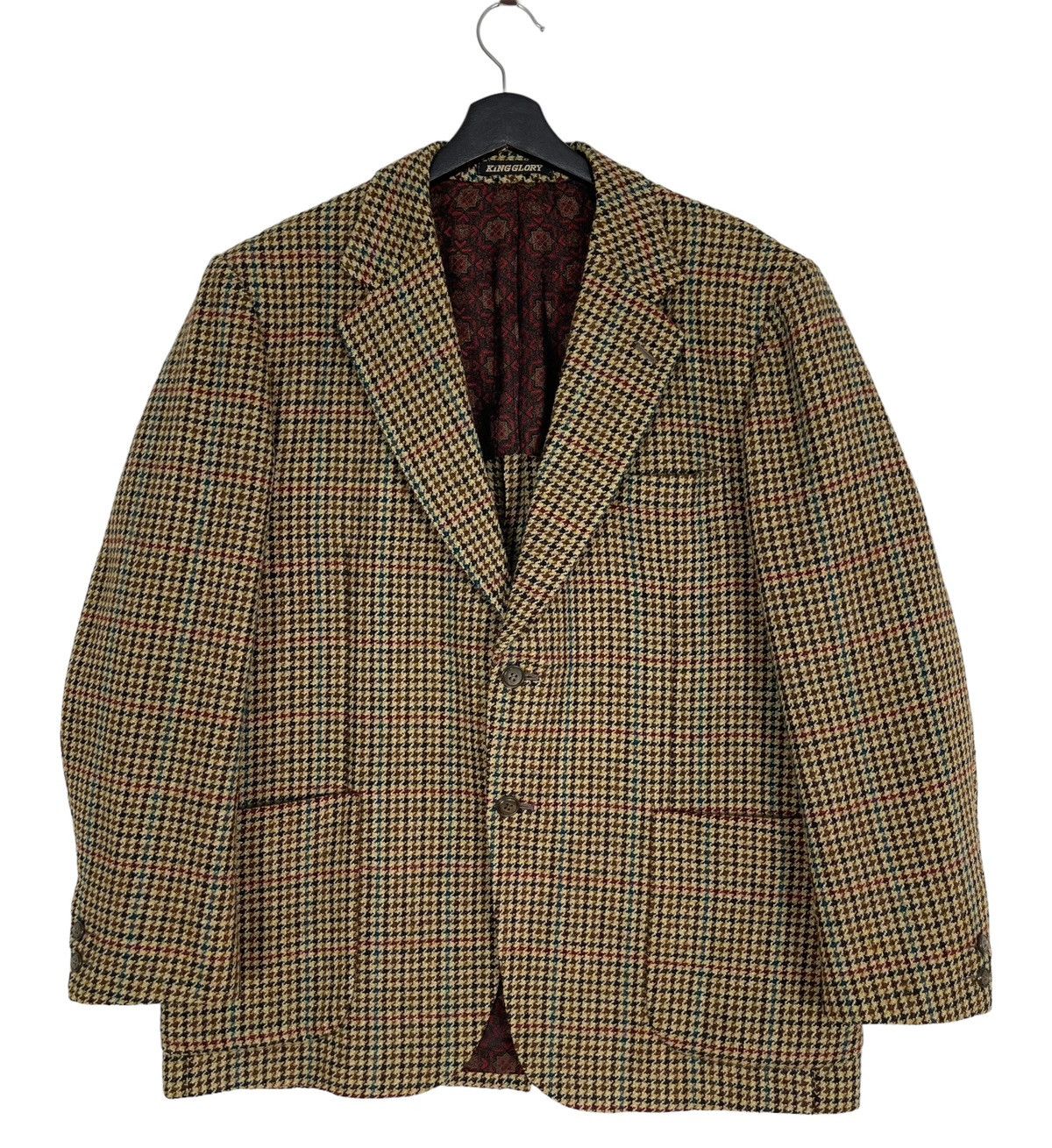 Harris Tweed Vintage Finest Tweed England Blazer Coat Size US L / EU 52-54 / 3 - 1 Thumbnail