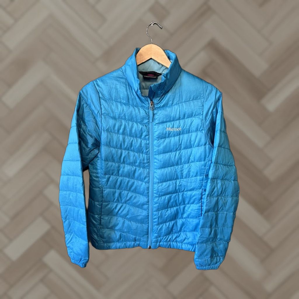 Marmot VINTAGE Marmot Womens Blue Quilted Zip Up Jacket 800 Fill Size Small Size S / US 4 / IT 40 - 1 Thumbnail