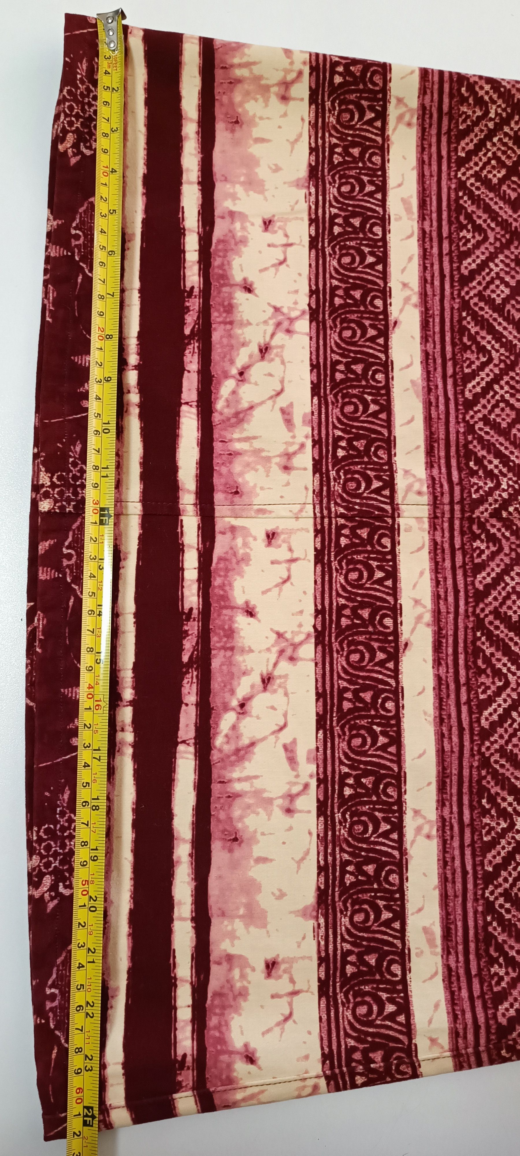 Jean Paul Gaultier 90's- Burgundy maxi skirt with ethnic print. Size 28" / US 6 / IT 42 - 8 Thumbnail