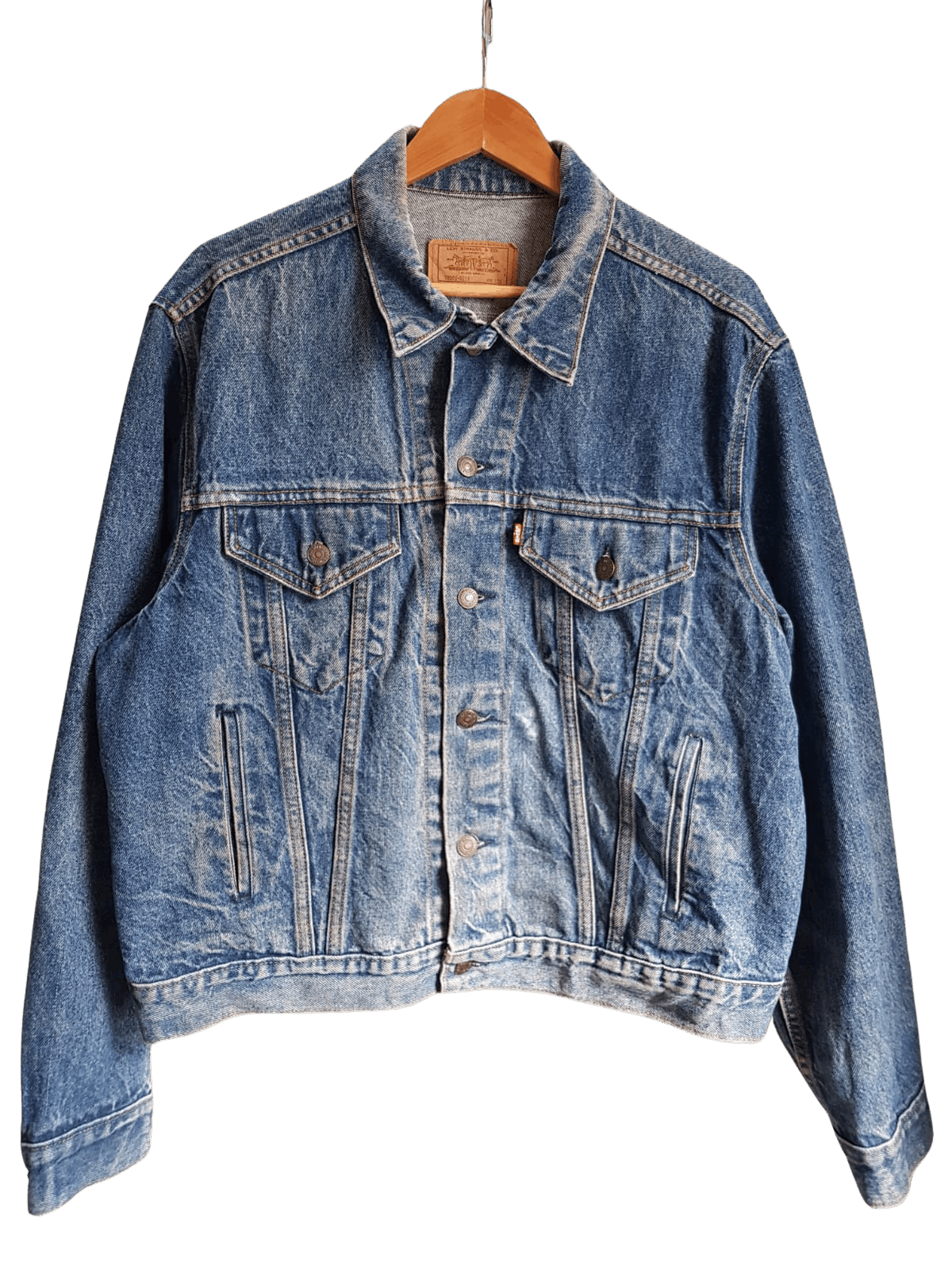 image of Levis Vintage Clothing Vintage Levis 70506 0216 Type 3 Jacket 80's Made In Usa 50R in Blue (Size La