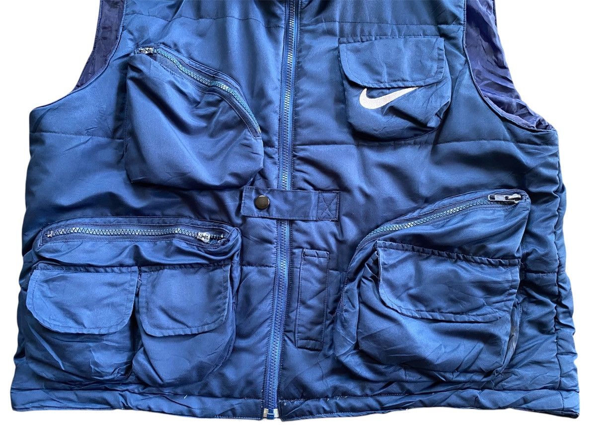 Nike × Vintage Vintage 00’s Nike Puffer Vest Utilities Blue Size US M / EU 48-50 / 2 - 4 Thumbnail