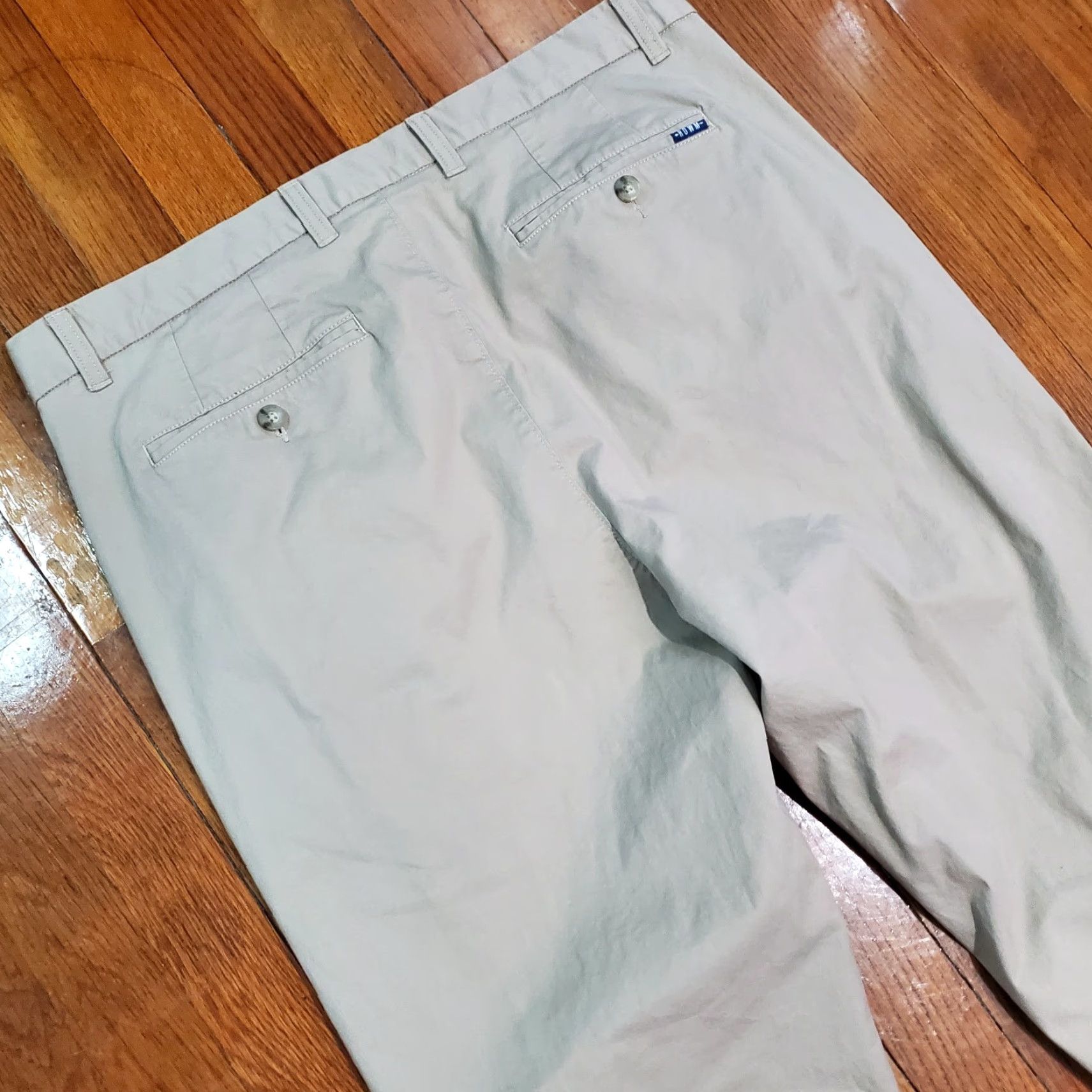 Vintage Rowm Pants Mens Beige Chino Tailored Straight Leg 38x30 Size US 38 / EU 54 - 3 Thumbnail