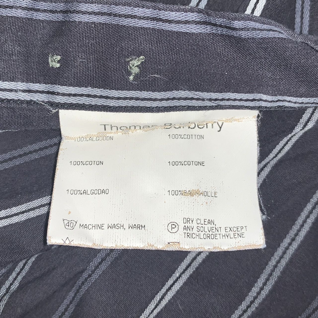 Burberry × Vintage Thomas Burberry striped shirt SS02 vtg Size US M / EU 48-50 / 2 - 6 Thumbnail