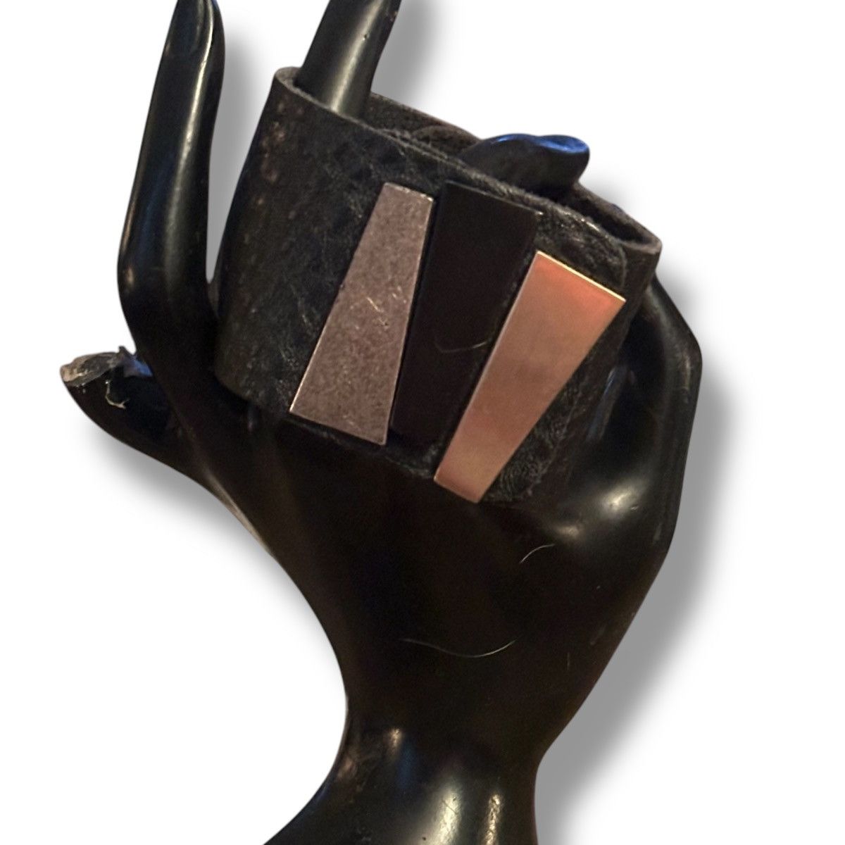 Other Wide black leather bracelet Size ONE SIZE - 2 Thumbnail