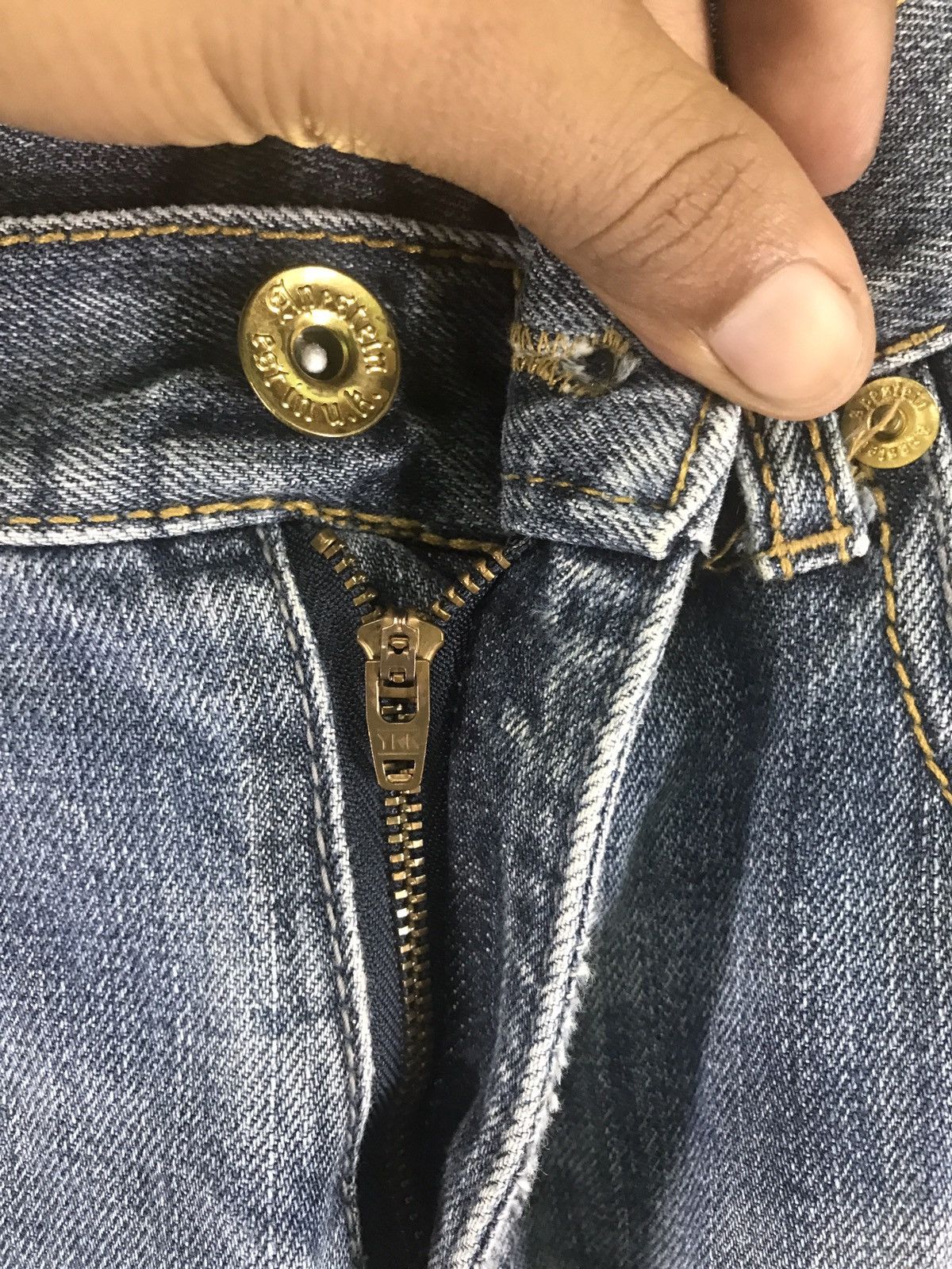 If Six Was Nine × Japanese Brand ‼️‼️distressed gold line APESTEIN very rare Size US 34 / EU 50 - 8 Thumbnail