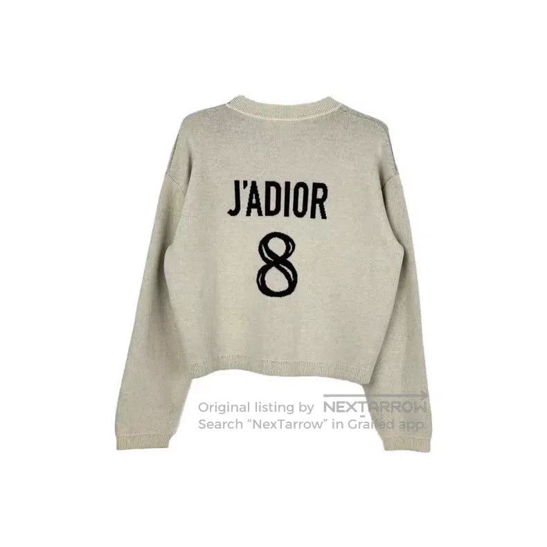 Dior Dior White number 8 cashmere sweater Size XXS / US 00 / IT 34 - 2 Thumbnail